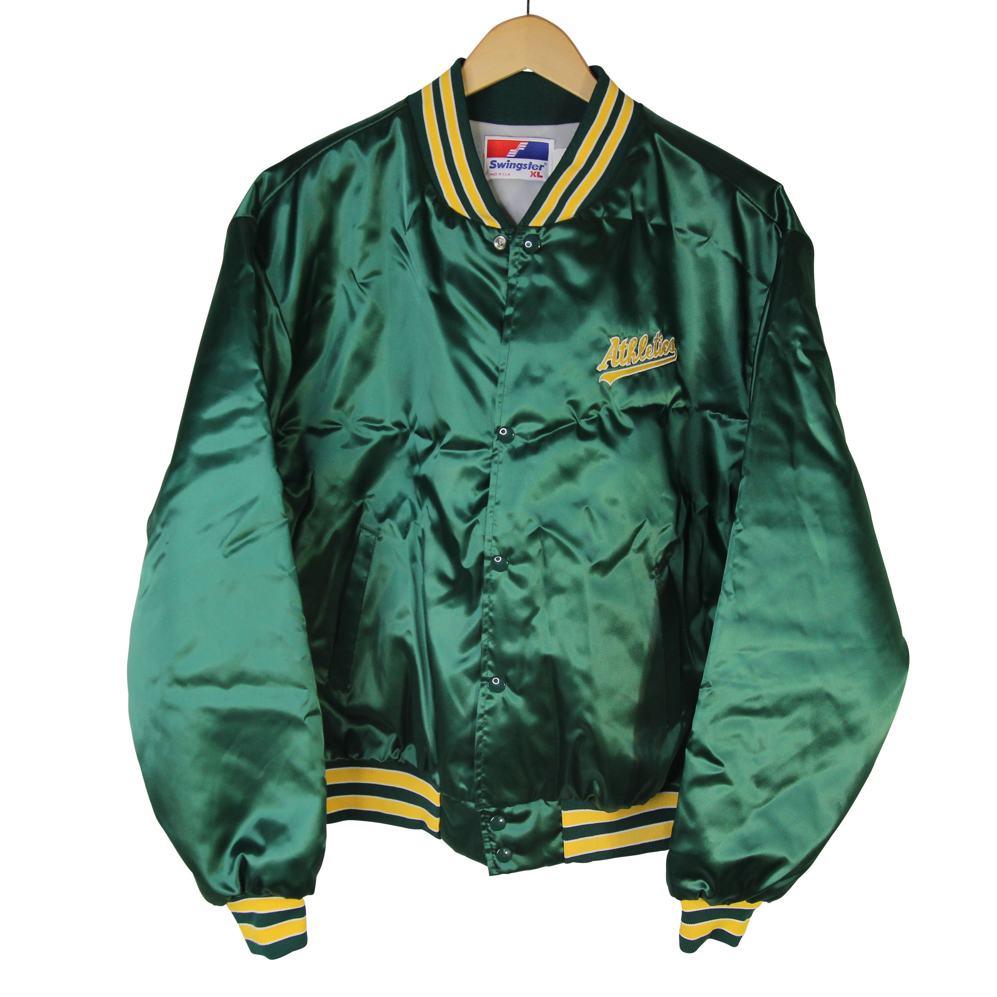 XL/XXL) Vtg Swingster Oakland Athletics Satin Jacket