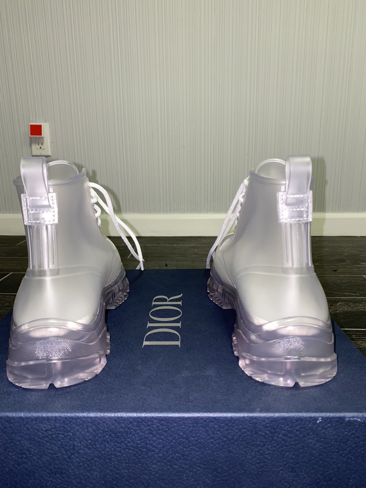 Christian Dior Monsieur × Daniel Arsham × Dior Dior x Daniel Arsham Translucent White High-Top Rubber Boots Size US 8 / EU 41 - 2 Thumbnail