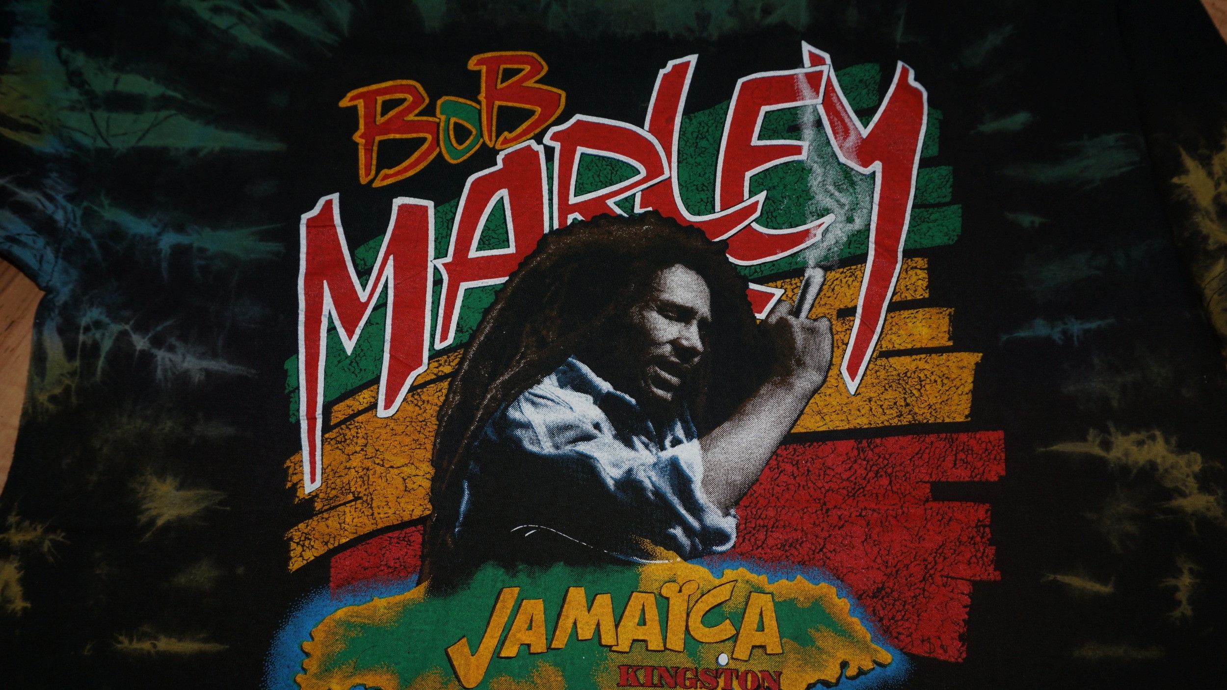 Bob Marley × Vintage Bob Marley Tie Dye Vintage Song of Freedom Tshirt Size US XL / EU 56 / 4 - 3 Thumbnail