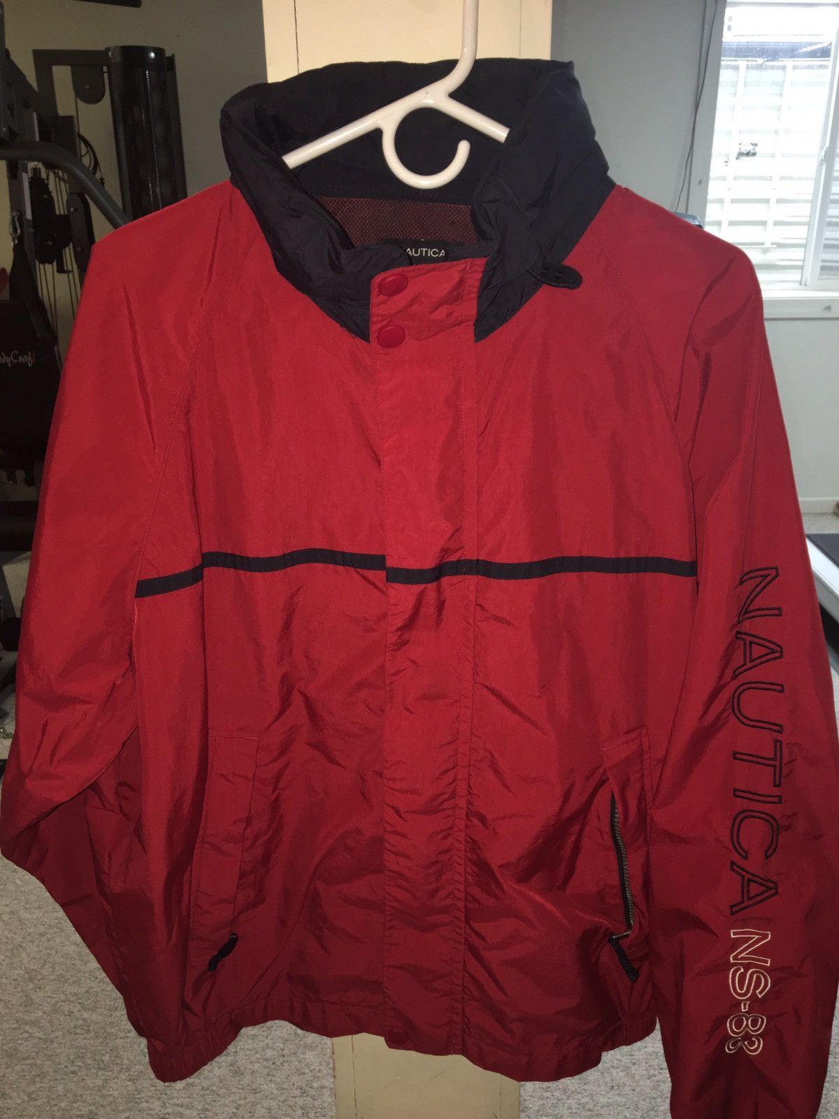 Nautica NS-83 Reversible Down Jacket, Men's Size Medium Nylon black type Vintage Second Hand