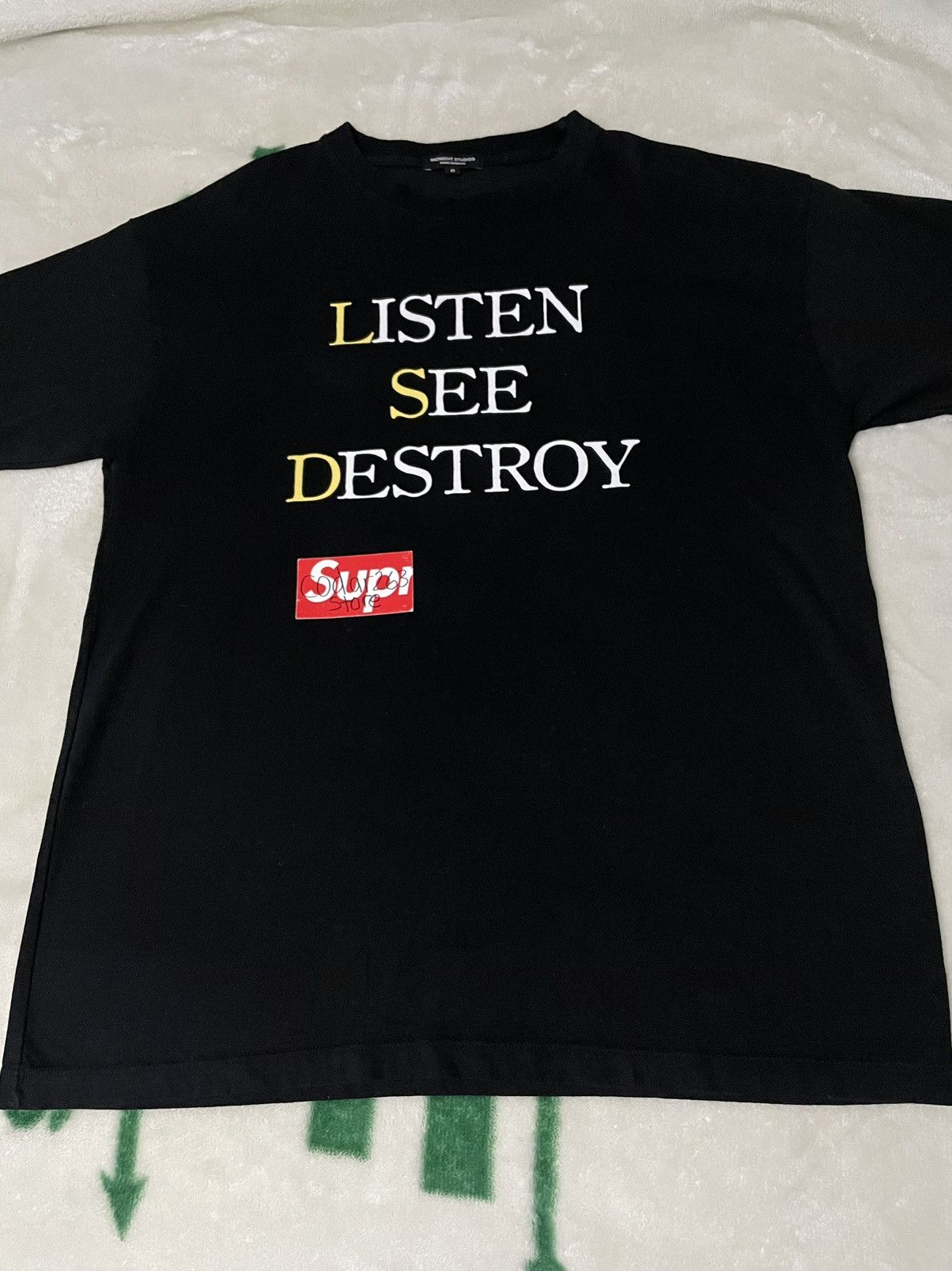AWGE × Midnight Studios Midnight Rave Listen See Destroy Tee AWGE LSD Studios Black Size US S / EU 44-46 / 1 - 1 Thumbnail