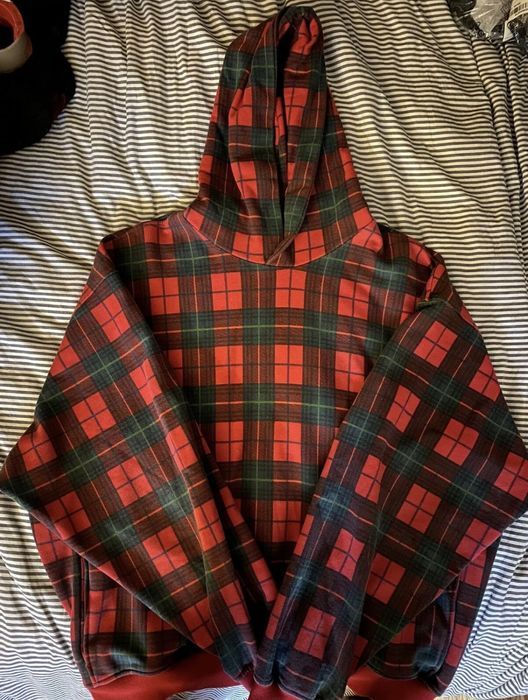 Fear of clearance god tartan hoodie