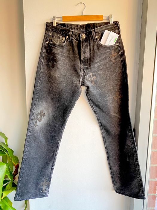 Levi's Chrome Hearts Levi’s NEW Cemetery Cross Patch Black Jeans Size US 33 - 23 Preview