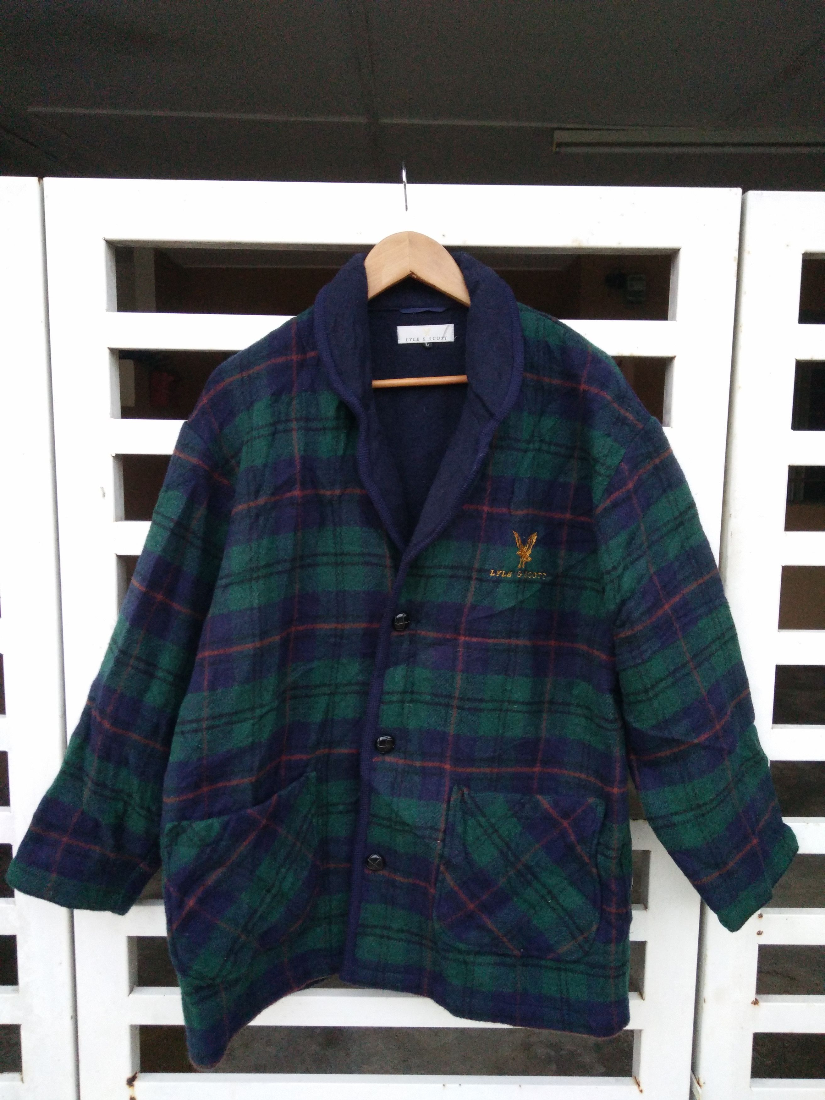 Lyle & Scott Lyle & Scott Men's Wool Double Pockets Nice Design Coat Size US L / EU 52-54 / 3 - 1 Thumbnail