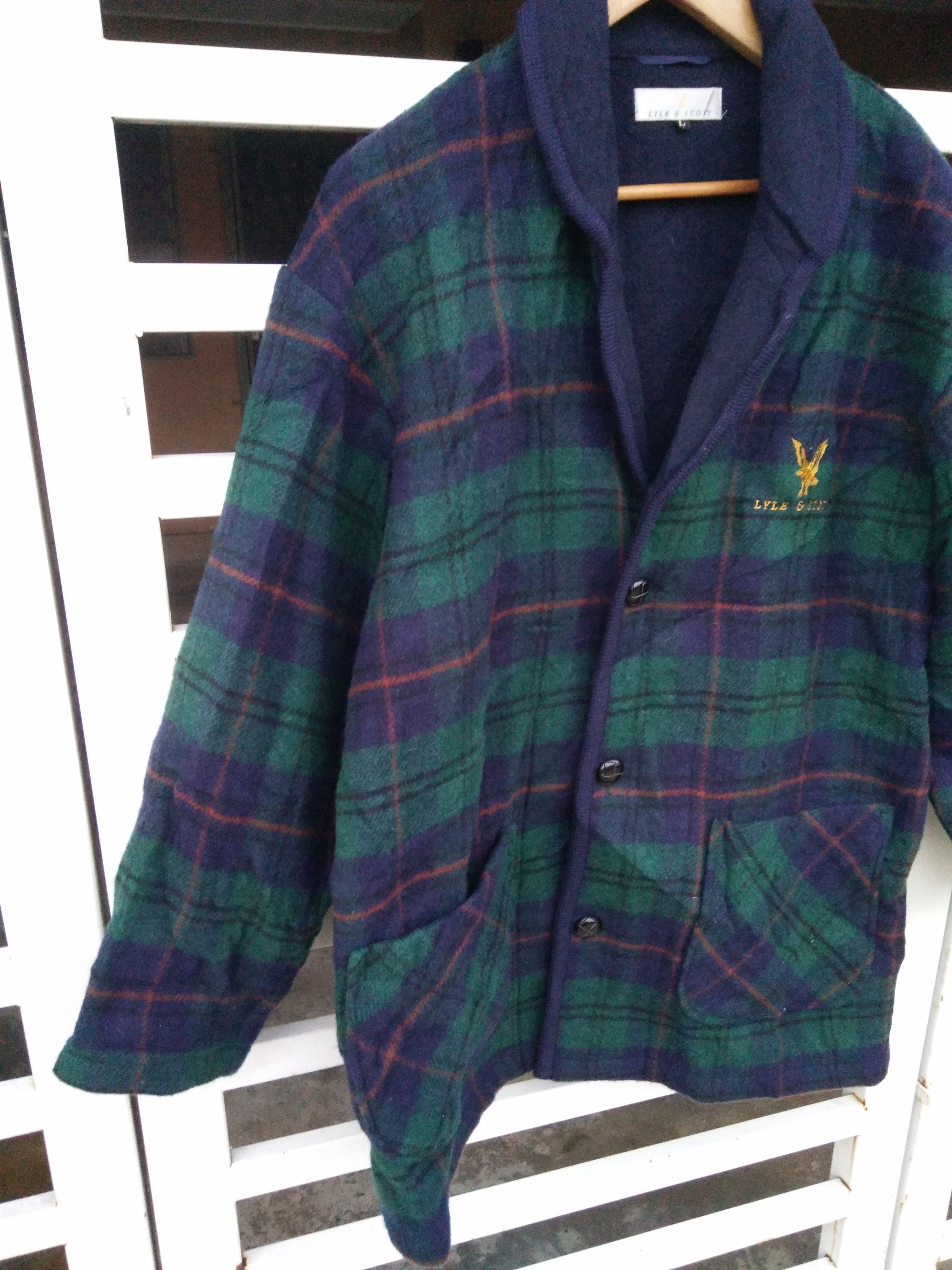 Lyle & Scott Lyle & Scott Men's Wool Double Pockets Nice Design Coat Size US L / EU 52-54 / 3 - 4 Thumbnail