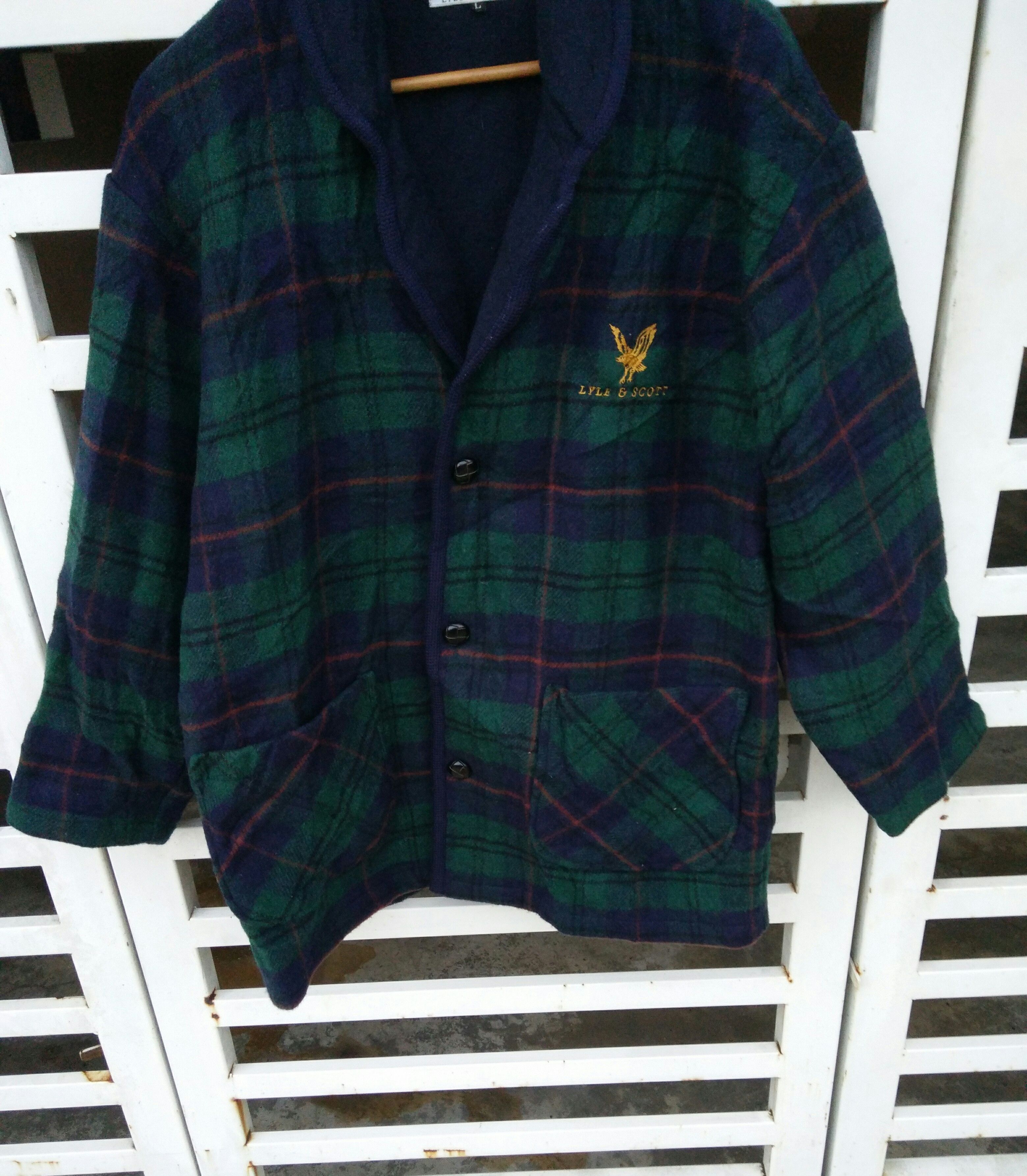 Lyle & Scott Lyle & Scott Men's Wool Double Pockets Nice Design Coat Size US L / EU 52-54 / 3 - 6 Thumbnail