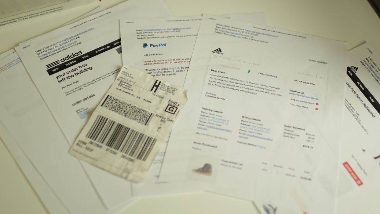 Adidas yeezy outlet boost 750 receipt