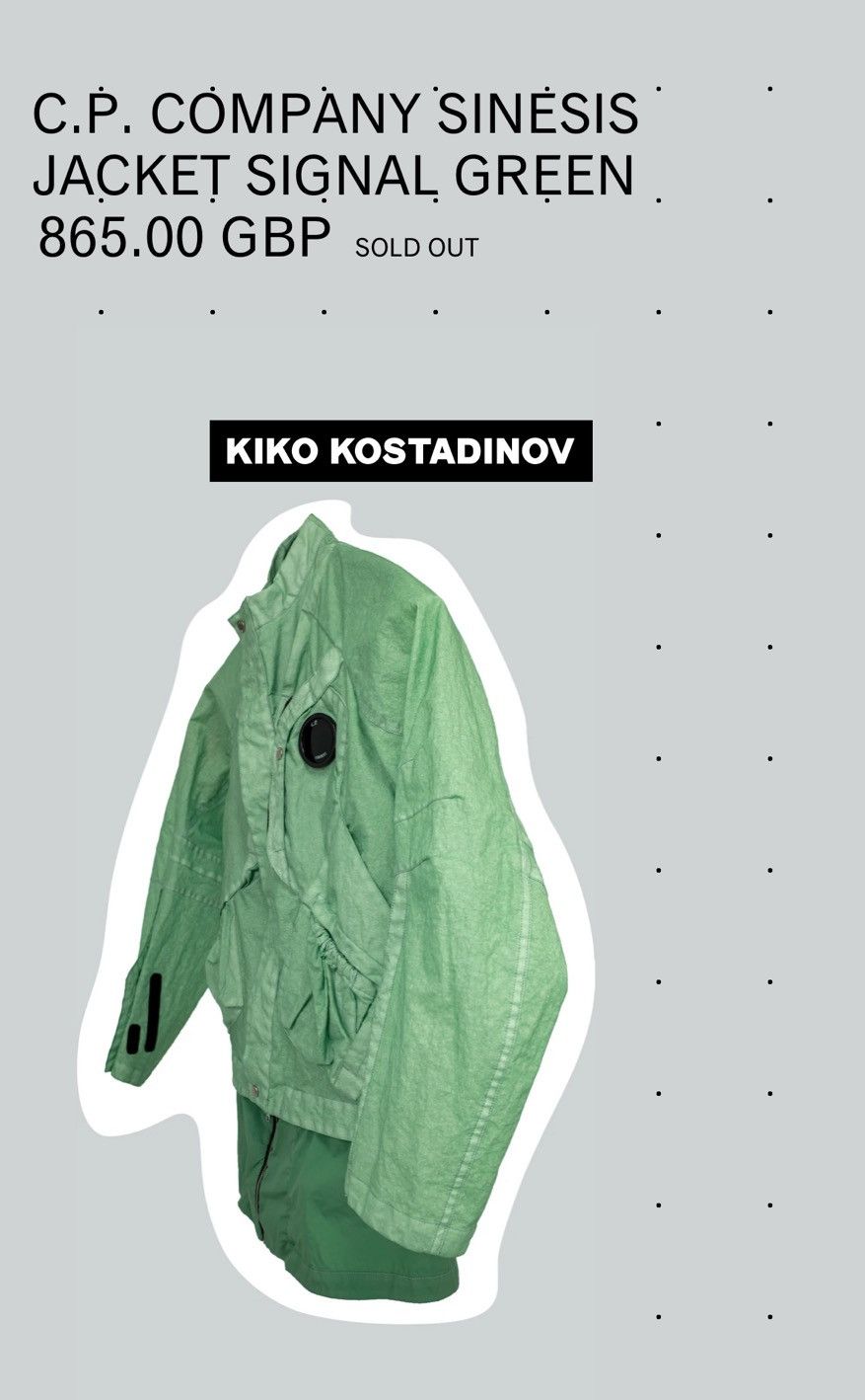 C.P. Company Kiko Kostadinov x C.P. Company Sinesis Jacket | Grailed