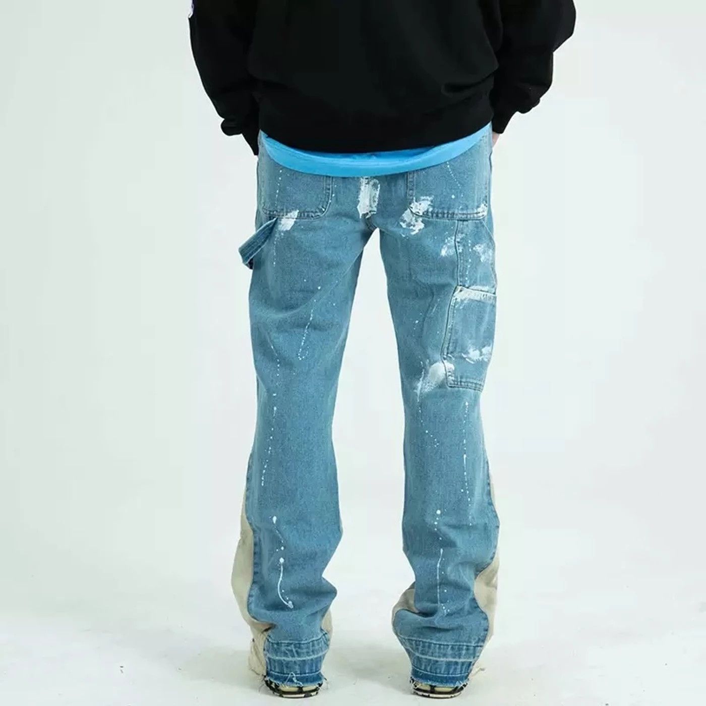 Vintage Denim Paint Splatter Flare Detail Pants Size US 30 / EU 46 - 5 Thumbnail