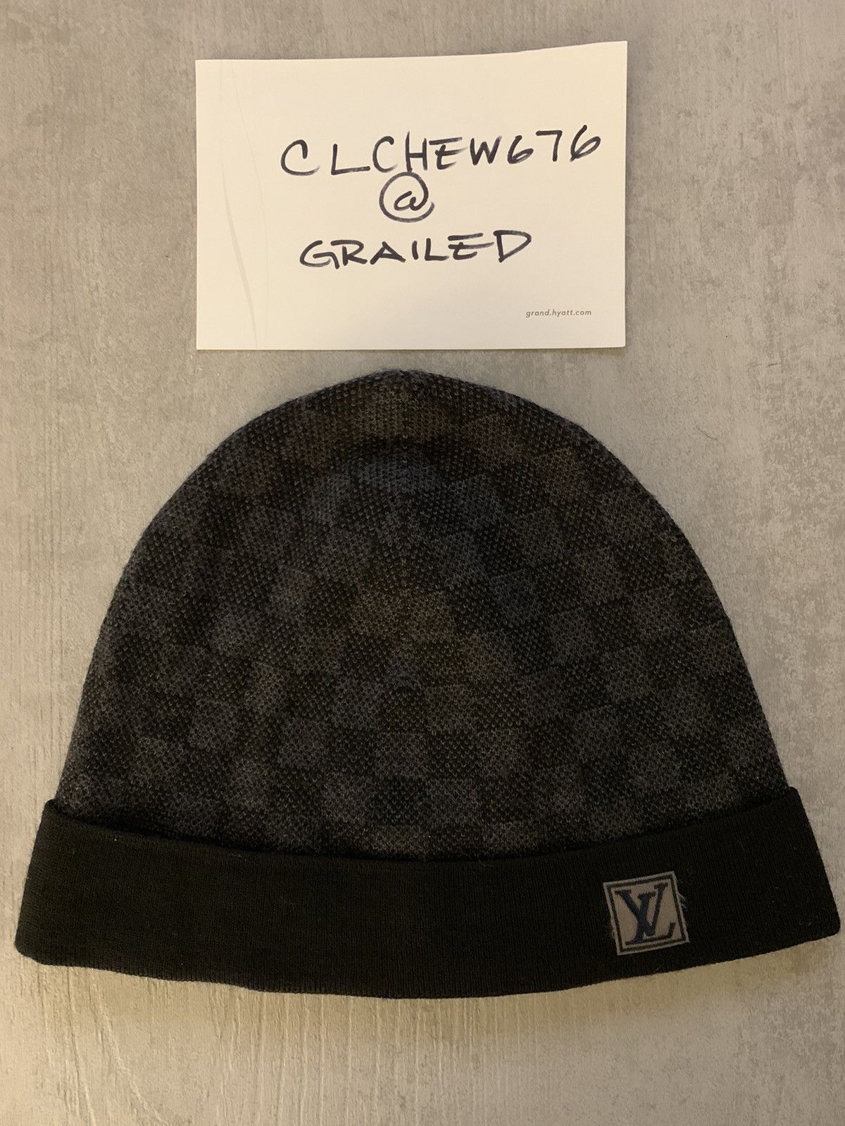Louis Vuitton Louis Vuitton Petit Damier Graphite Hat NM Beanie