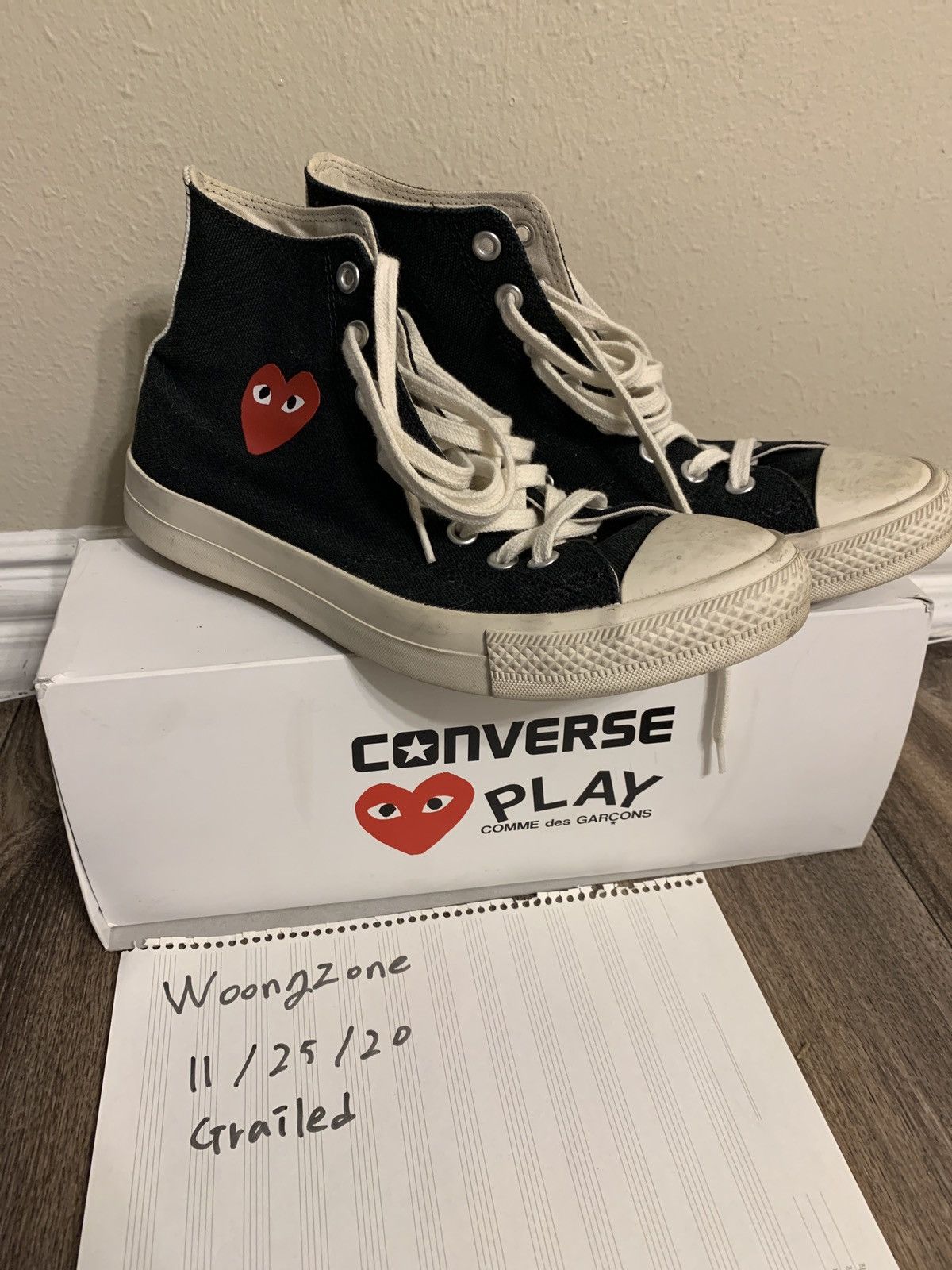 Comme des hotsell garcons converse grailed