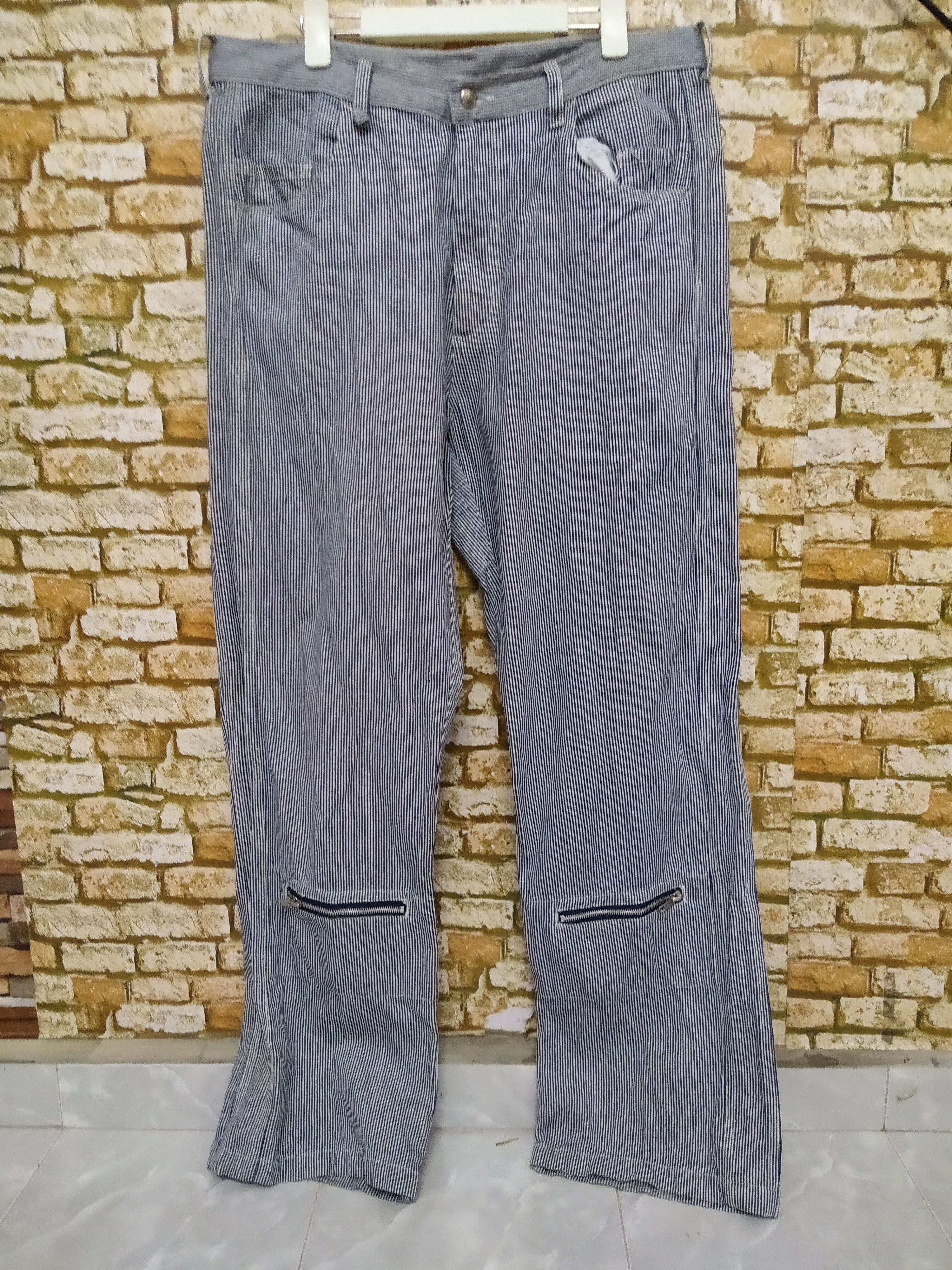 Japanese Brand TRANSFORM HUMARIZE JAPAN HICKORY ZIPPER DENIM (B725) W36 Size US 36 / EU 52 - 5 Thumbnail