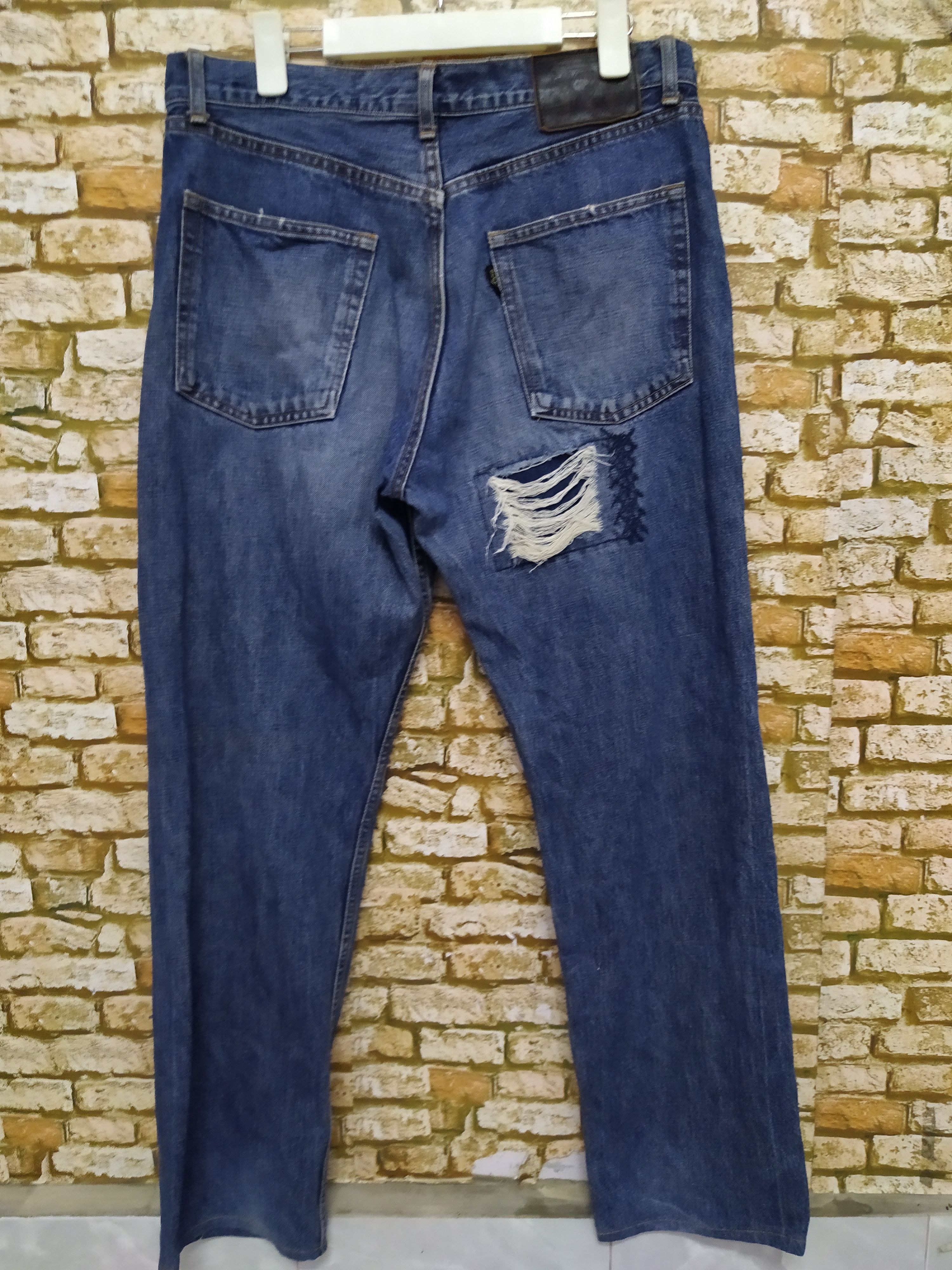 Beams Plus BEAMS JAPAN DENIM DISTRESSED PATCHWORK (B723) W34 Size US 34 / EU 50 - 6 Thumbnail