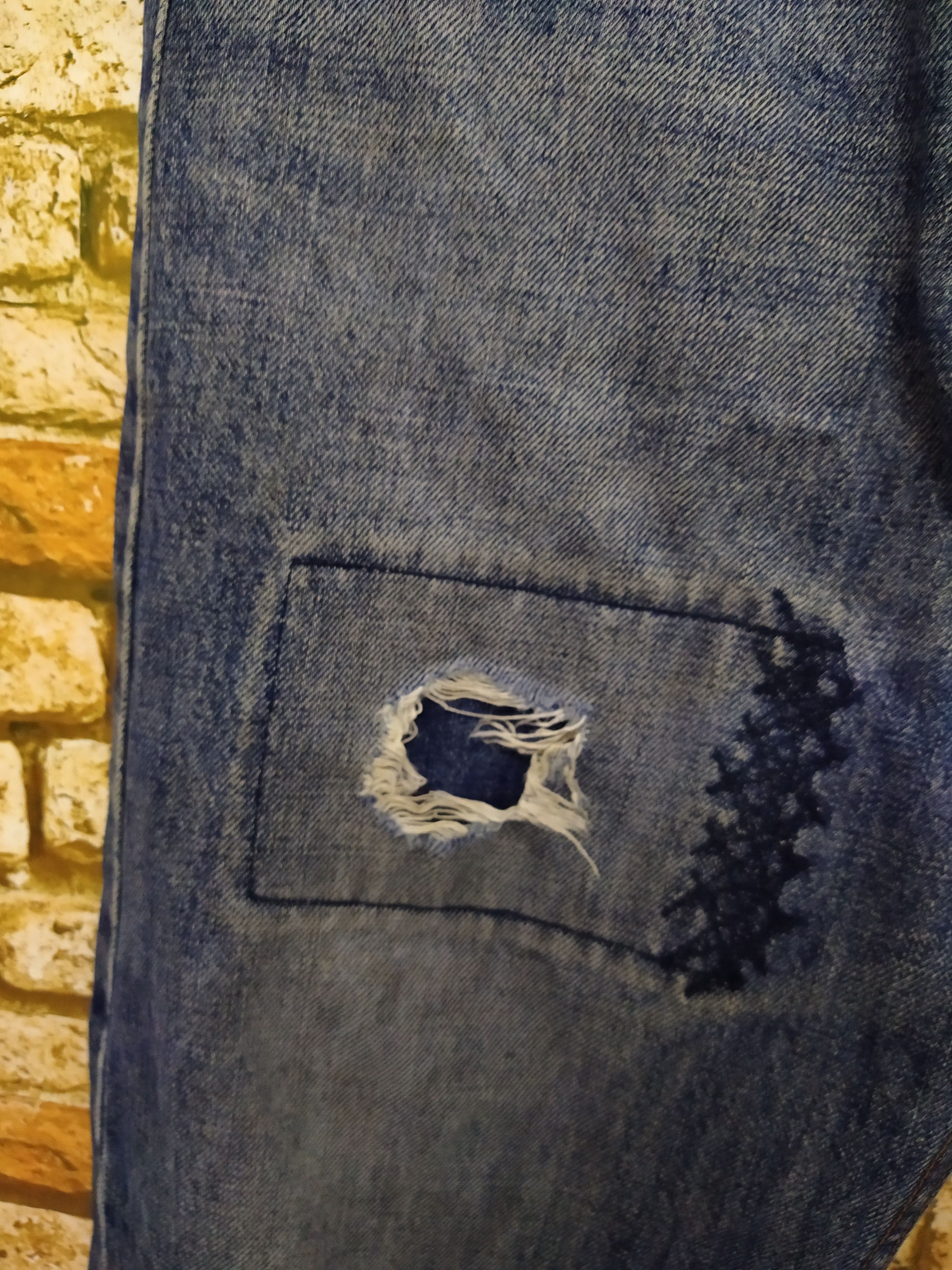 Beams Plus BEAMS JAPAN DENIM DISTRESSED PATCHWORK (B723) W34 Size US 34 / EU 50 - 4 Thumbnail
