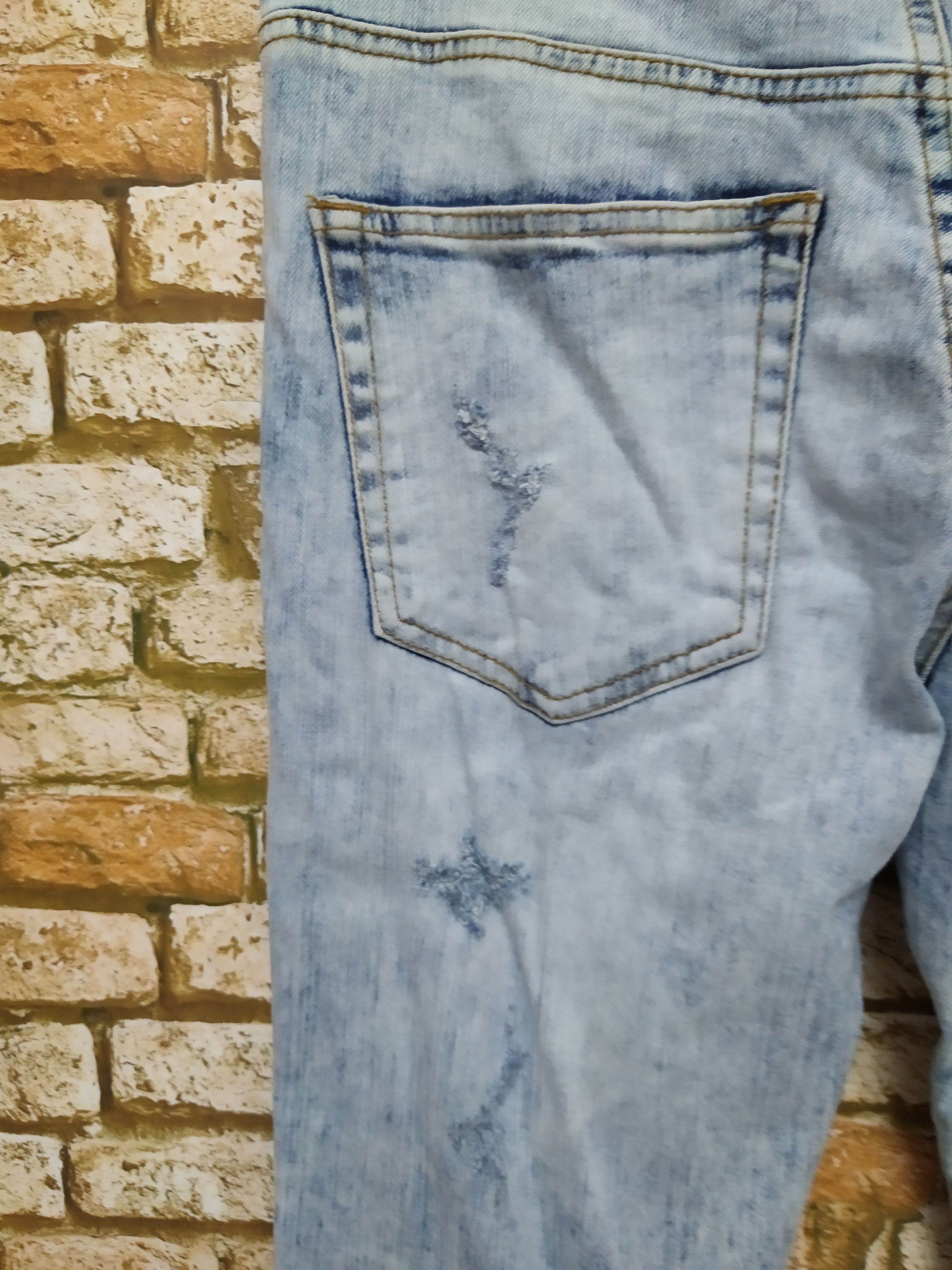 The People Vs. THE PEOPLE VS. BIKERS DENIM DISTRESSED (B727) W30 Size US 30 / EU 46 - 6 Thumbnail