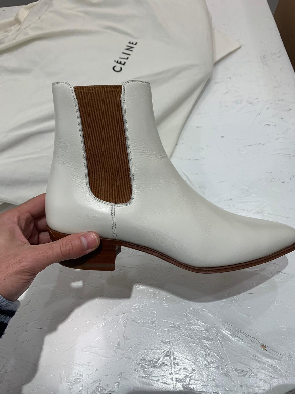 Celine Jacno Boots in White | Grailed