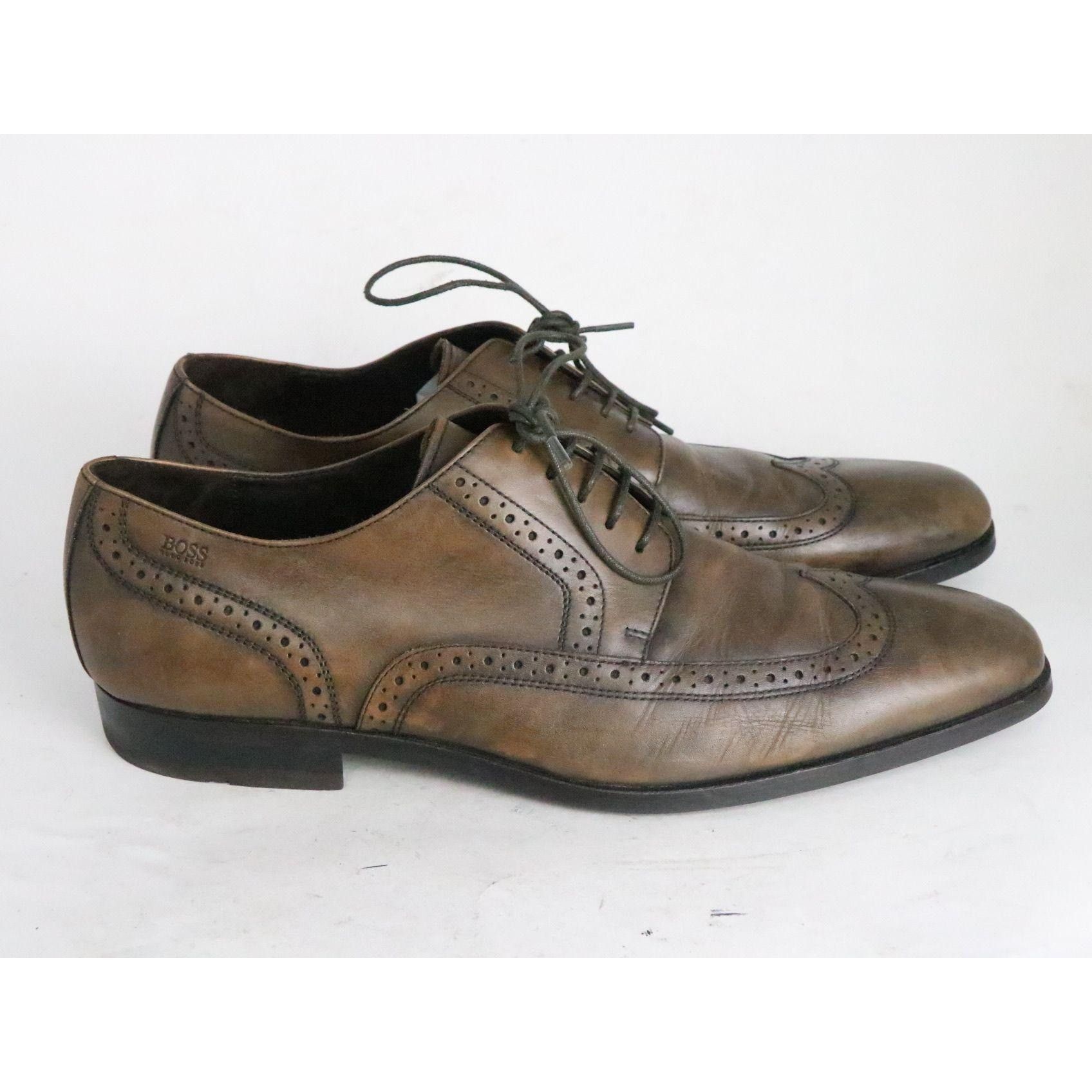 Hugo Boss New Hugo Boss Men s Leather Wingtip Oxfords Shoes SZ 10 Grailed