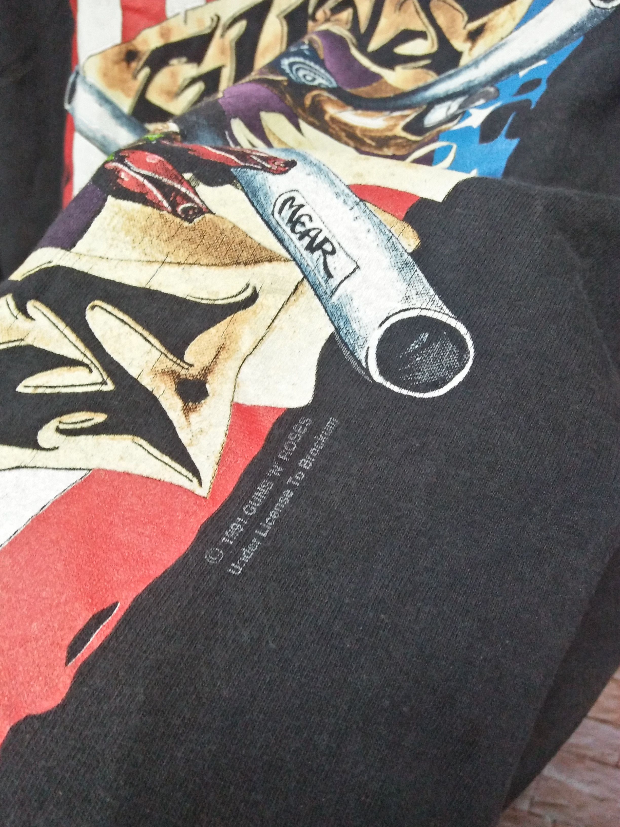 Band Tees × Guns N' Roses Vintage 90s Gun and Roses shirt rare design Size US L / EU 52-54 / 3 - 2 Thumbnail