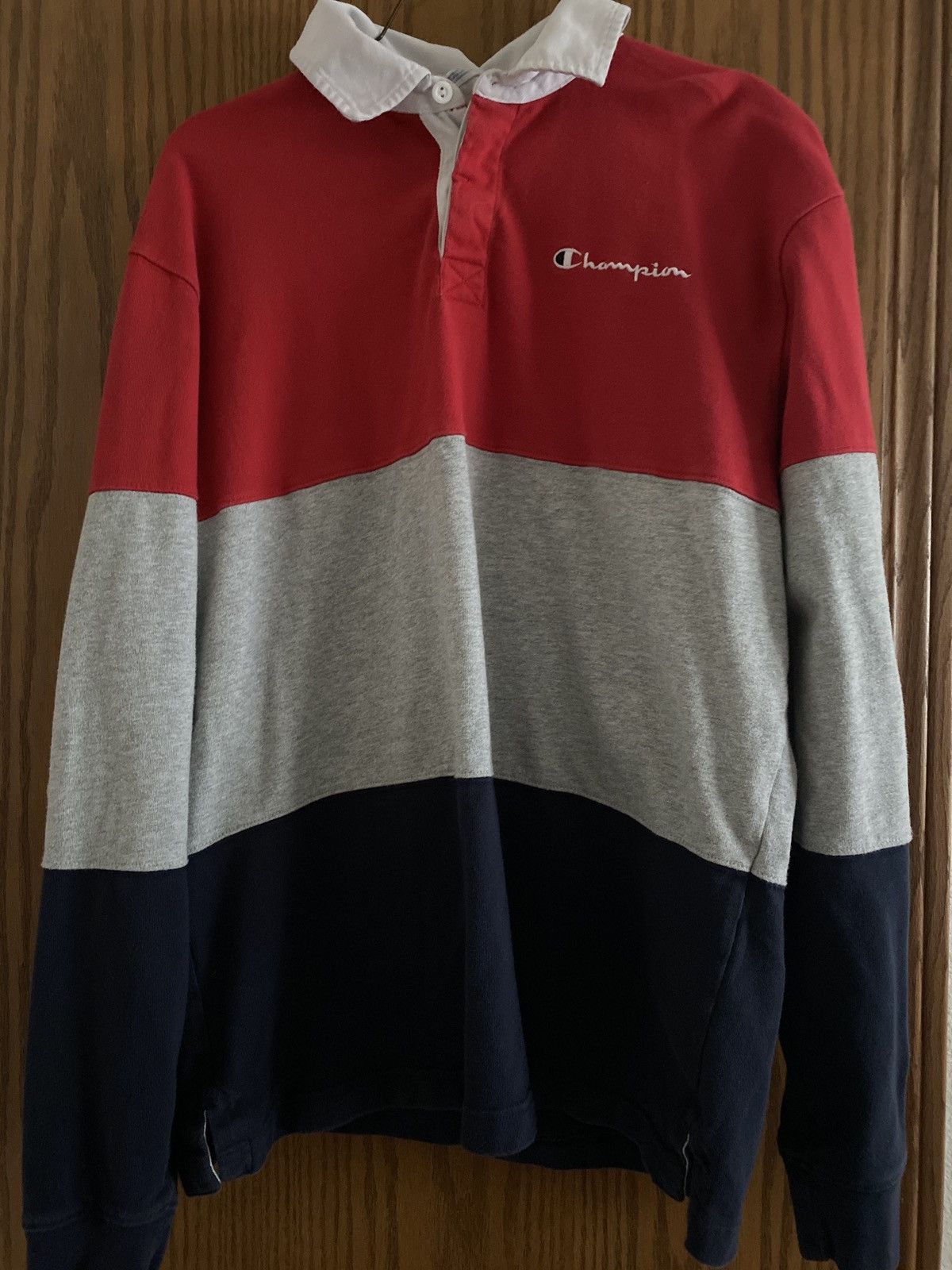 Champion Champion colorblocked rugby shirt | Grailed