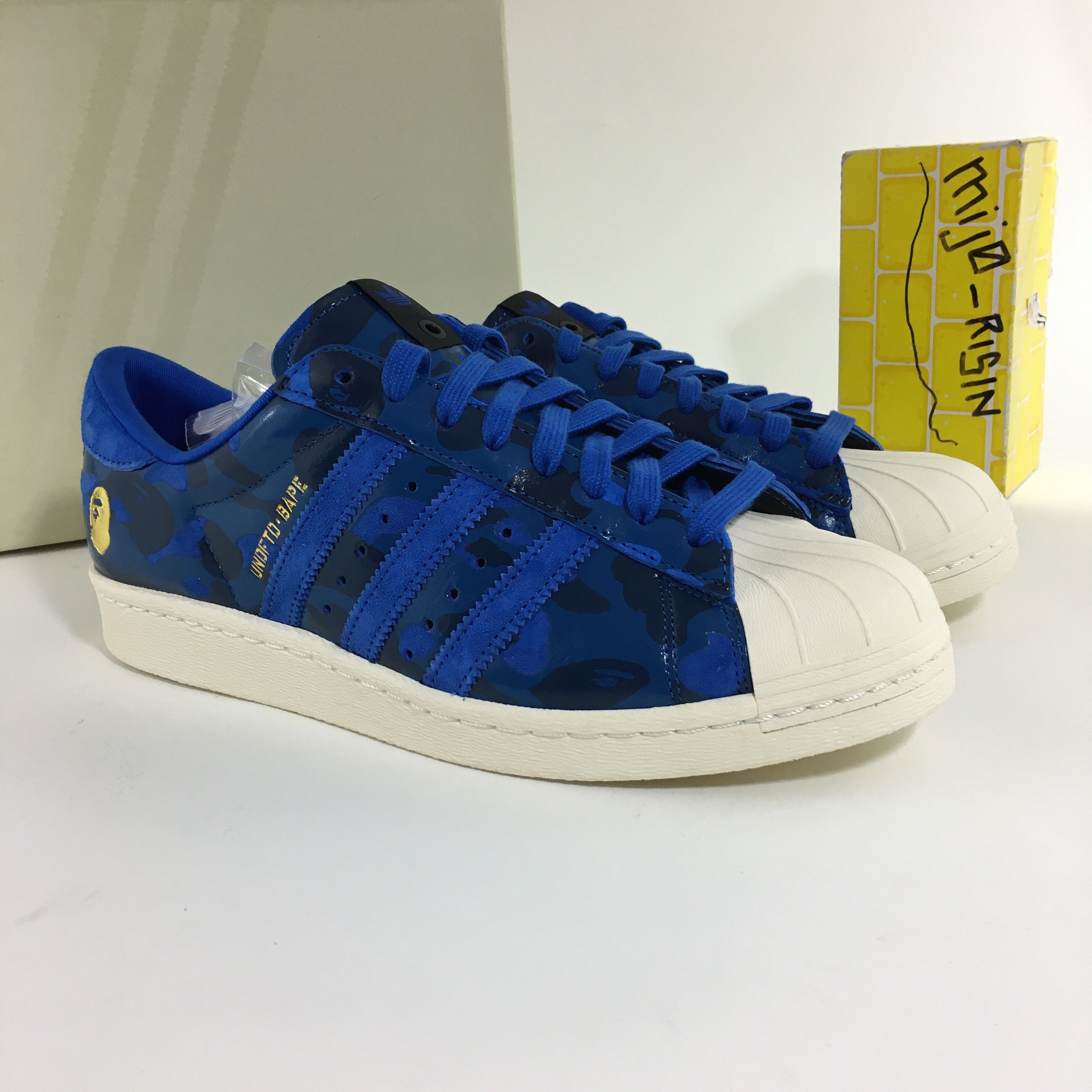 Adidas superstar 80s undftd bape blue camo best sale