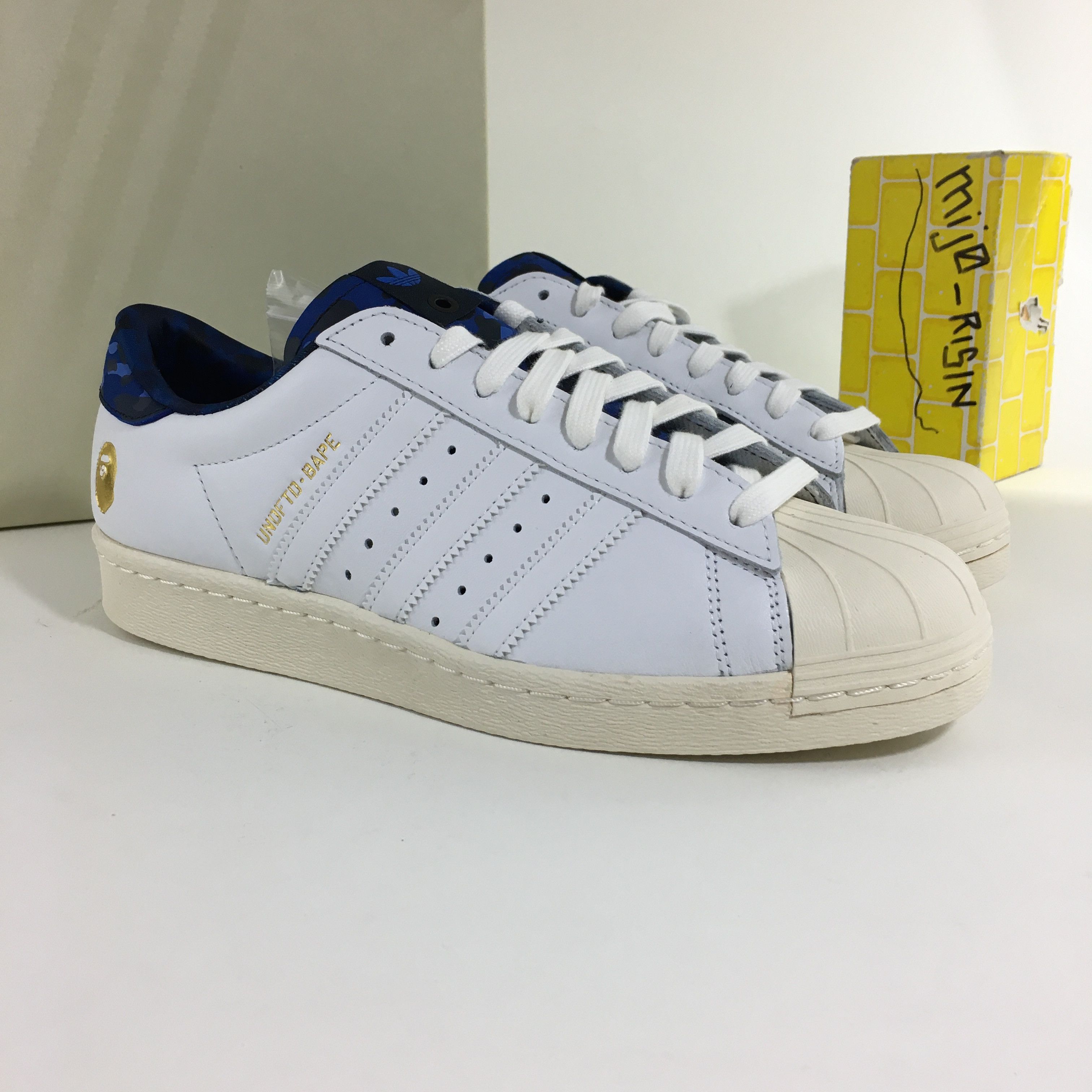 Adidas Bape Undefeated New Adidas Superstar 80s UNDFTD x BAPE White Royal Grailed