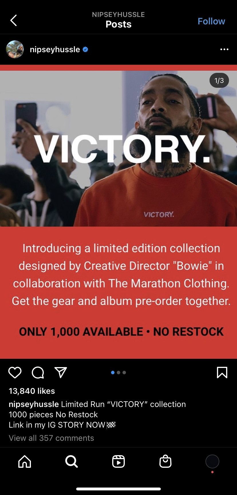 Nike *EXCLUSIVE EDITION* The Marathon Clothing “VICTORY” Crewneck Size US S / EU 44-46 / 1 - 11 Thumbnail