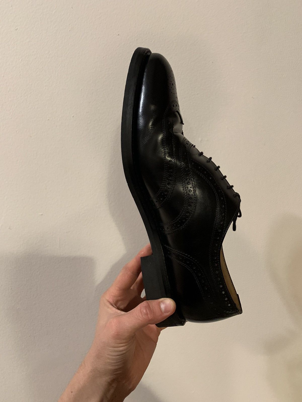 Sanders Sanders “Oslo” Black Brogues/Derbys Made in England Size US 11.5 / EU 44-45 - 4 Thumbnail