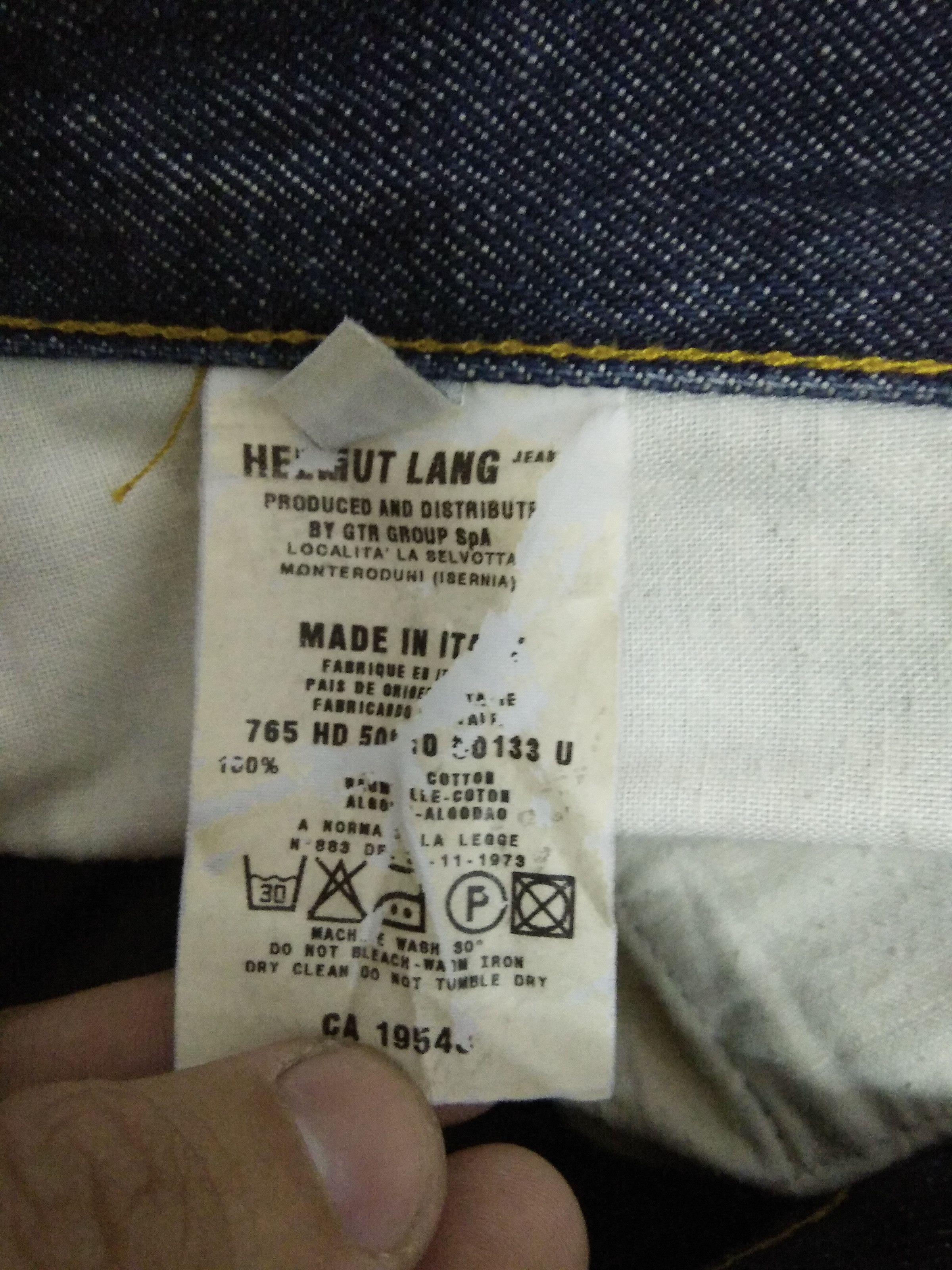 Helmut Lang × Vintage 90s HELMUT LANG JEANS VTG 1998 ITALY DENIM (A517) Size US 27 - 4 Thumbnail
