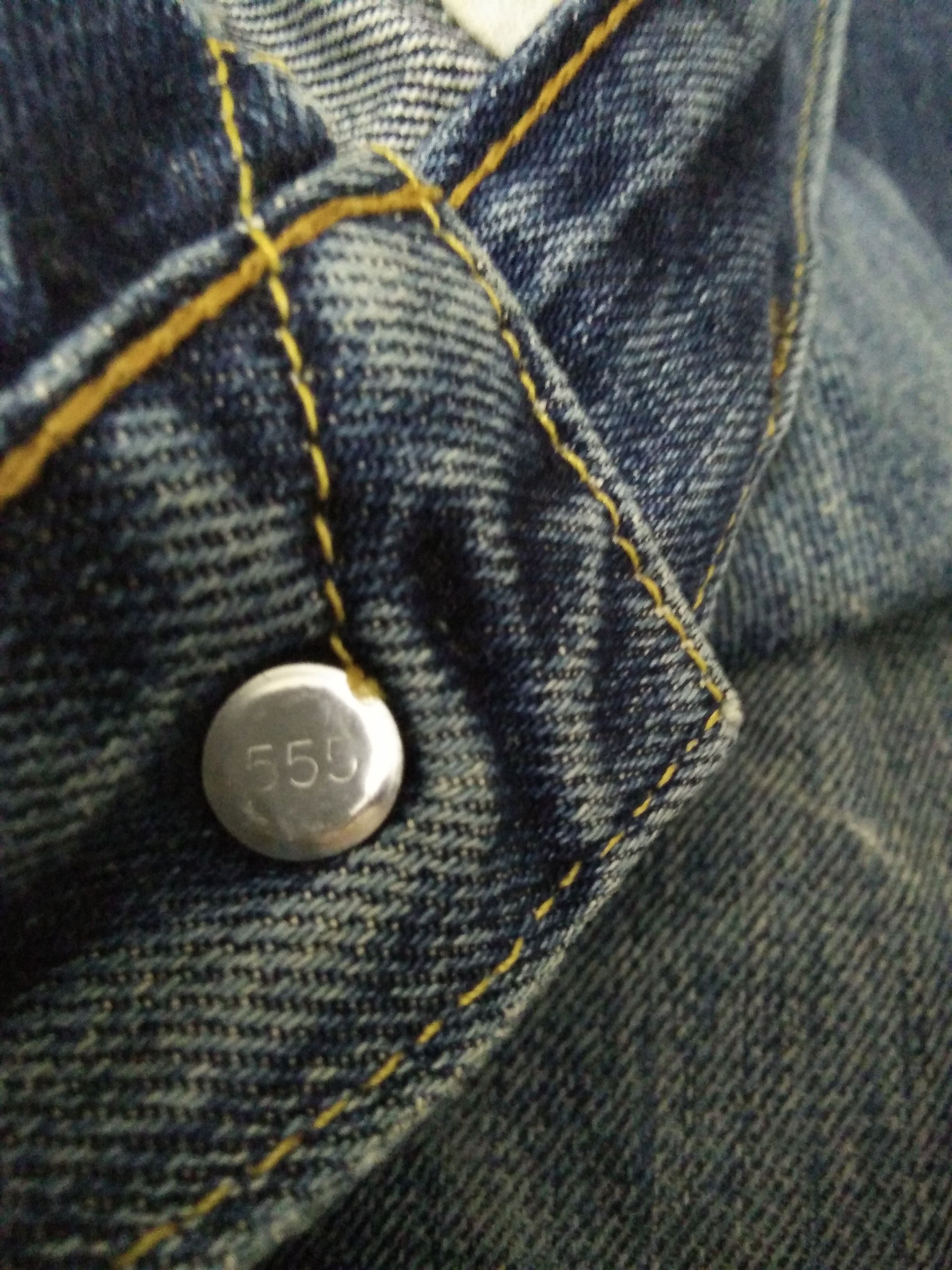 Levi's 90s LEVIS 501XX BIG E DENIM SELVEDGE #555 DISTRESSED (A711) Size US 31 - 10 Thumbnail
