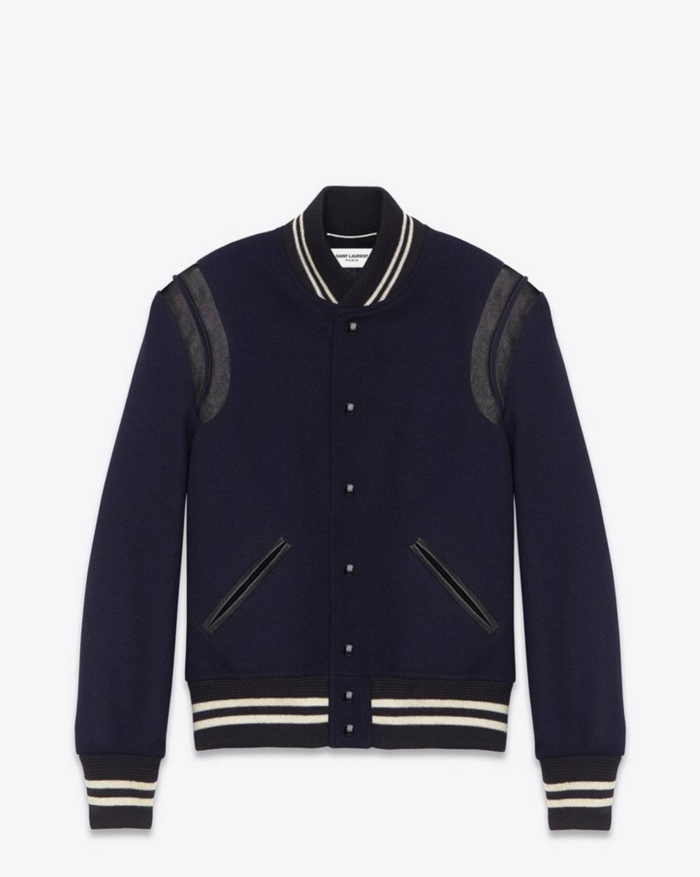Saint Laurent Paris SLP Teddy Jacket in Navy Size US XS / EU 42 / 0 - 7 Thumbnail