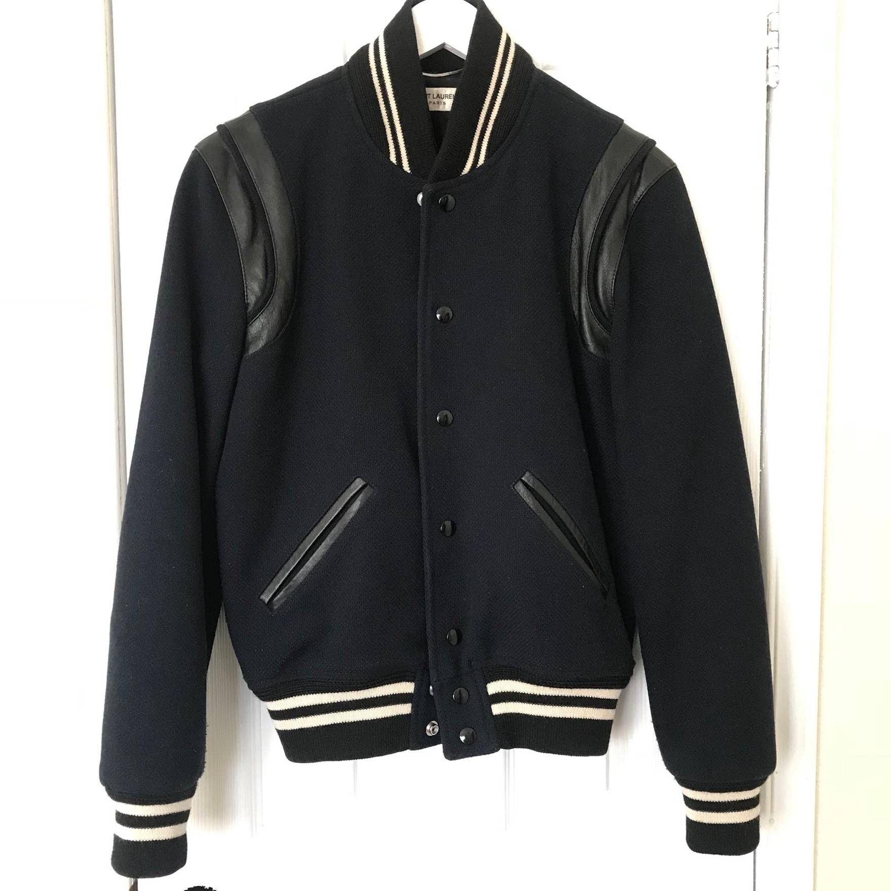 Saint Laurent Paris SLP Teddy Jacket in Navy Size US XS / EU 42 / 0 - 1 Thumbnail