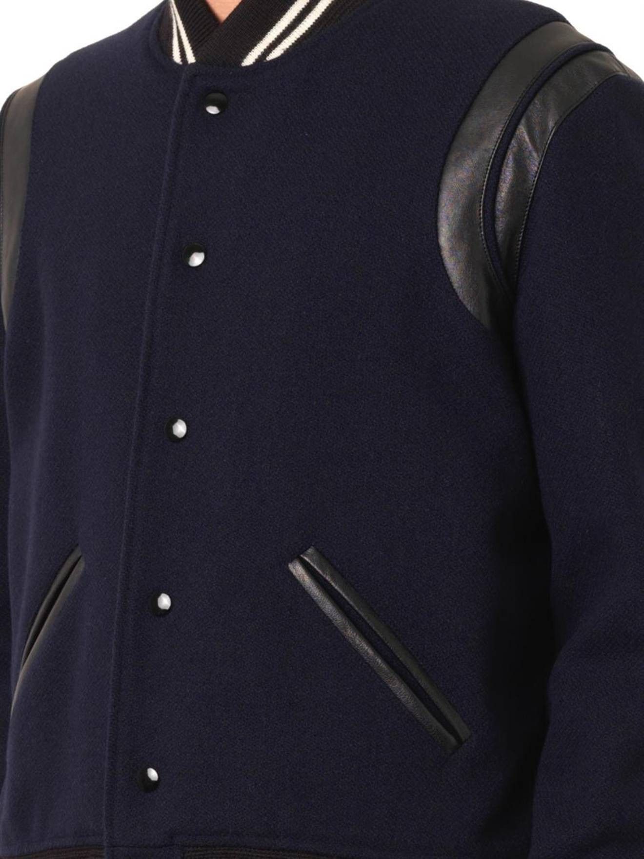 Saint Laurent Paris SLP Teddy Jacket in Navy Size US XS / EU 42 / 0 - 2 Thumbnail