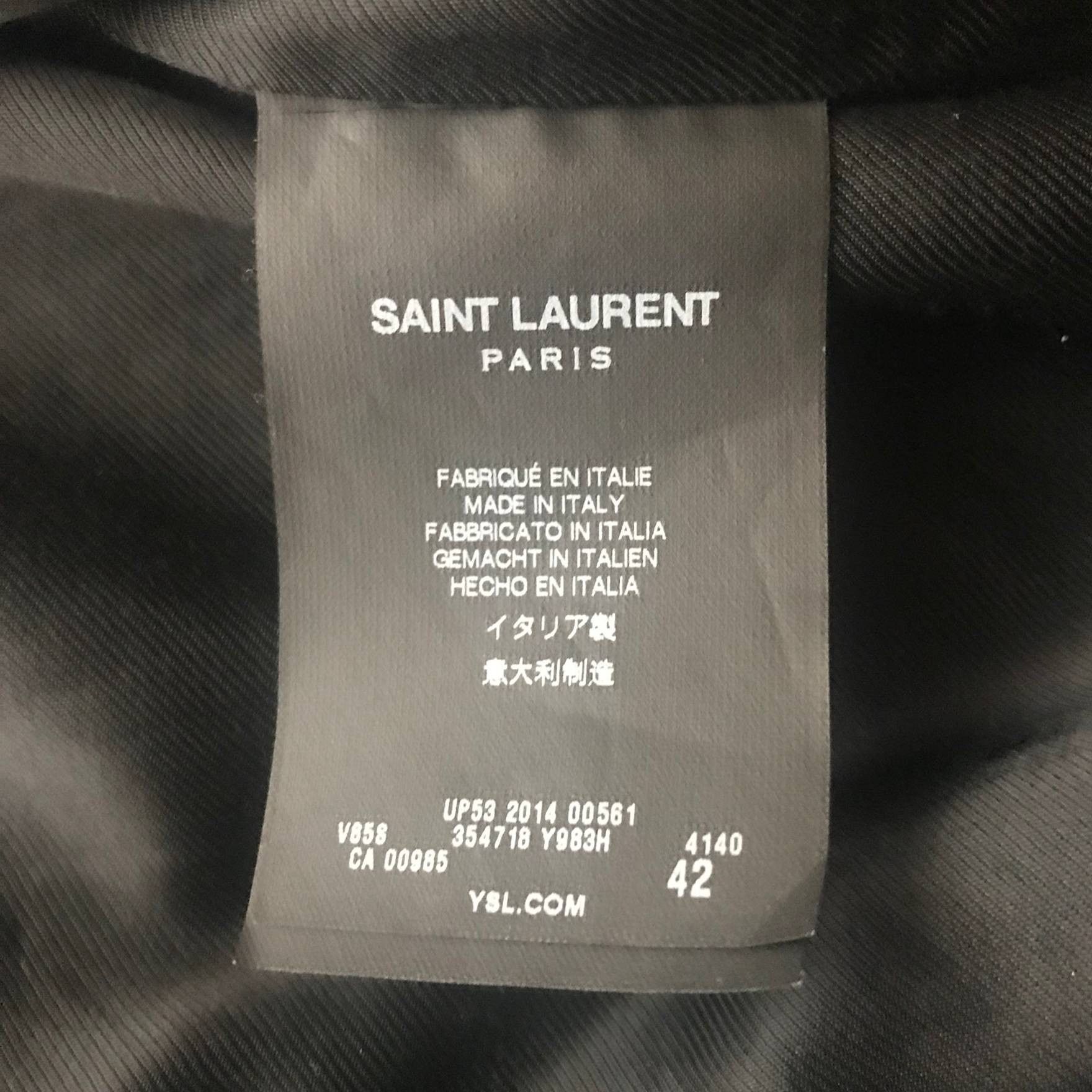 Saint Laurent Paris SLP Teddy Jacket in Navy Size US XS / EU 42 / 0 - 3 Thumbnail