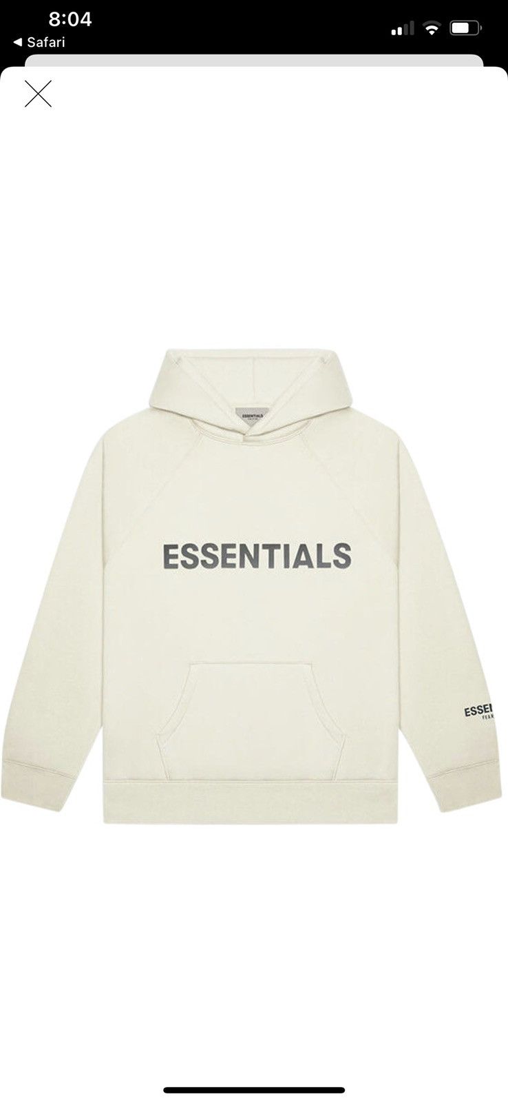 Fear of God Fear of God Essentials Cream Hoodie Size US S / EU 44-46 / 1 - 3 Thumbnail