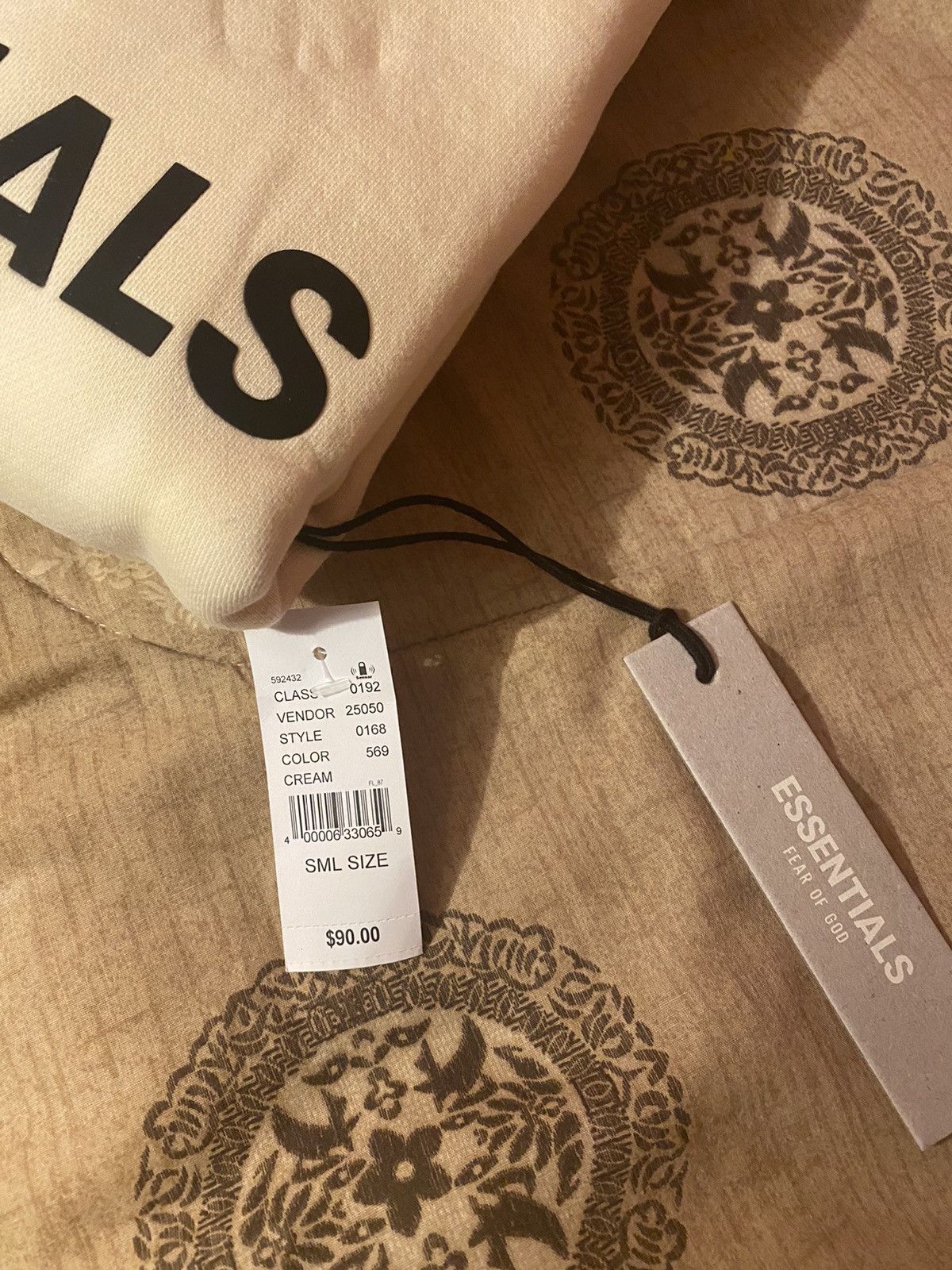 Fear of God Fear of God Essentials Cream Hoodie Size US S / EU 44-46 / 1 - 2 Thumbnail
