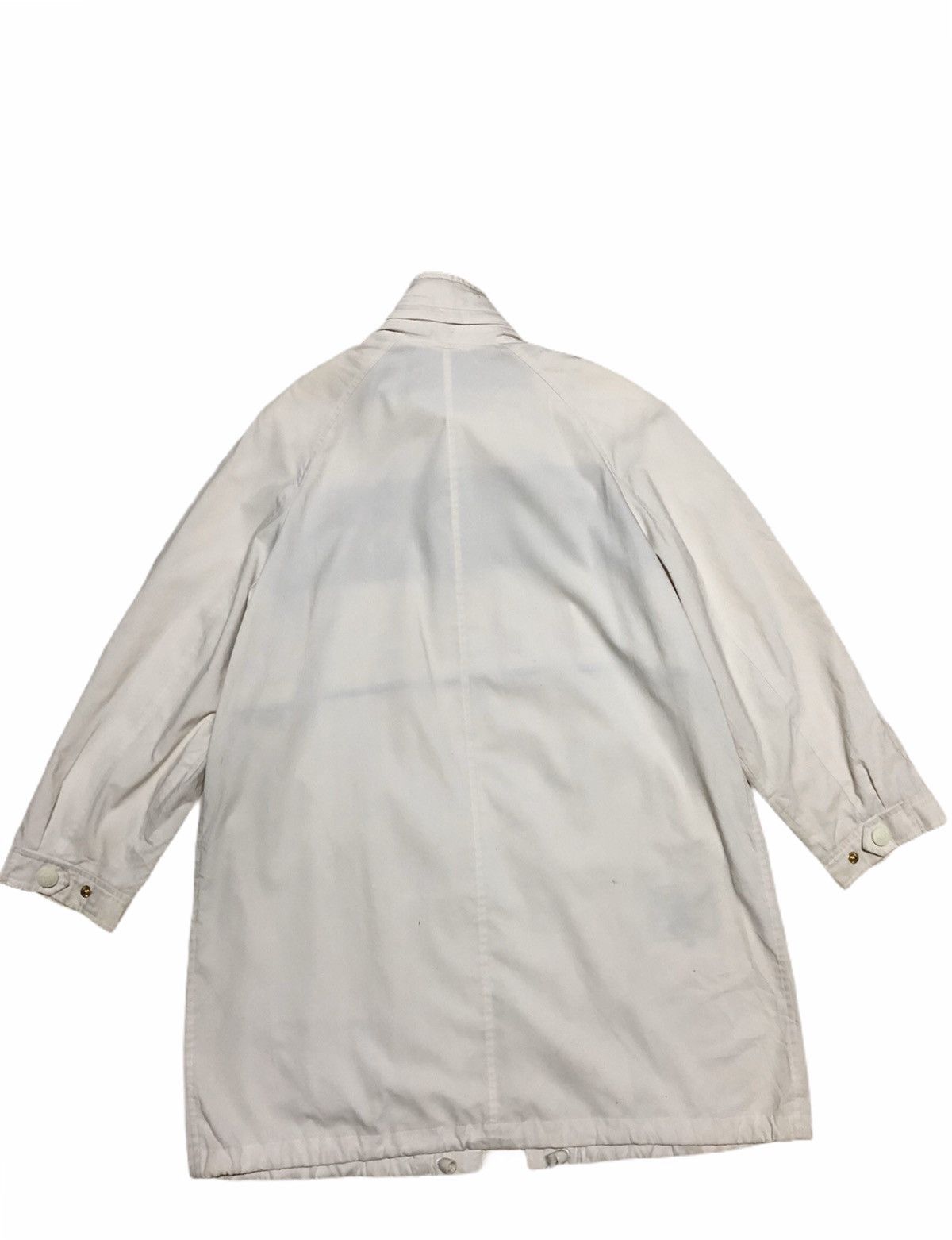 Burberry Prorsum 🔥Vintage 90’s Burberry Zipper Trench Coat All White Size US M / EU 48-50 / 2 - 5 Thumbnail