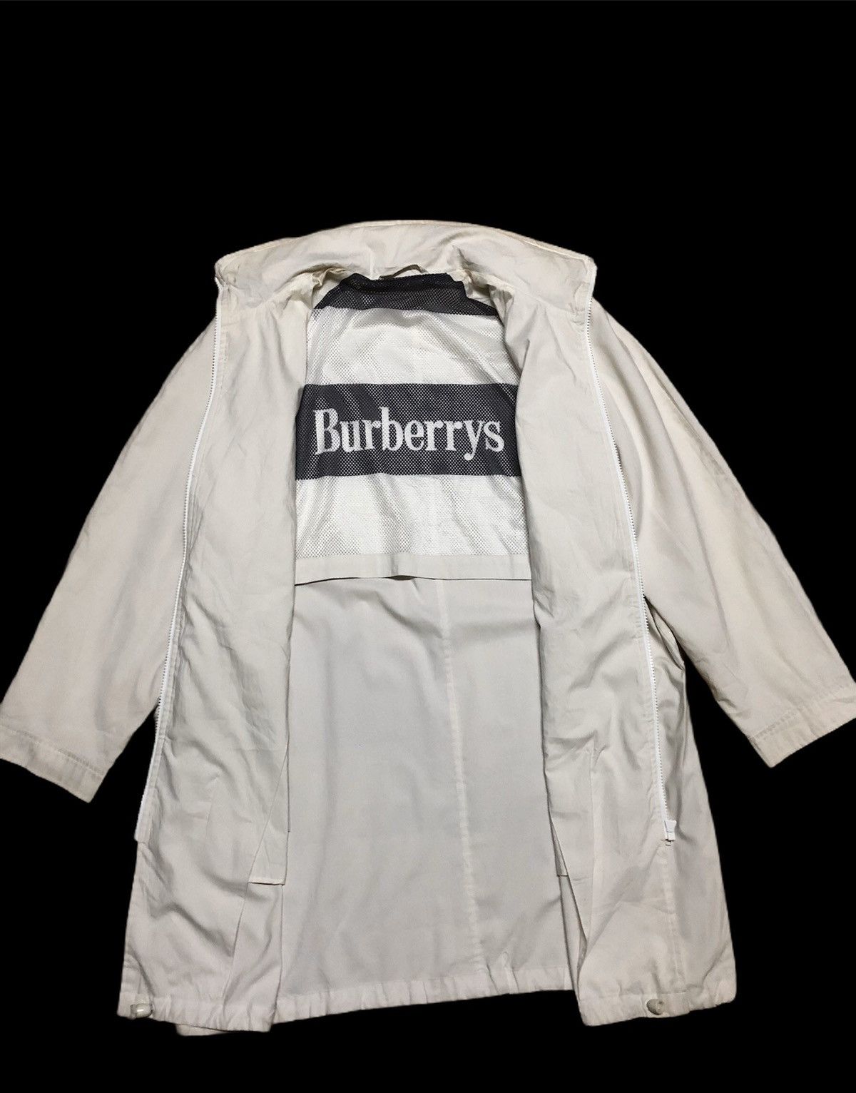 Burberry Prorsum 🔥Vintage 90’s Burberry Zipper Trench Coat All White Size US M / EU 48-50 / 2 - 1 Thumbnail