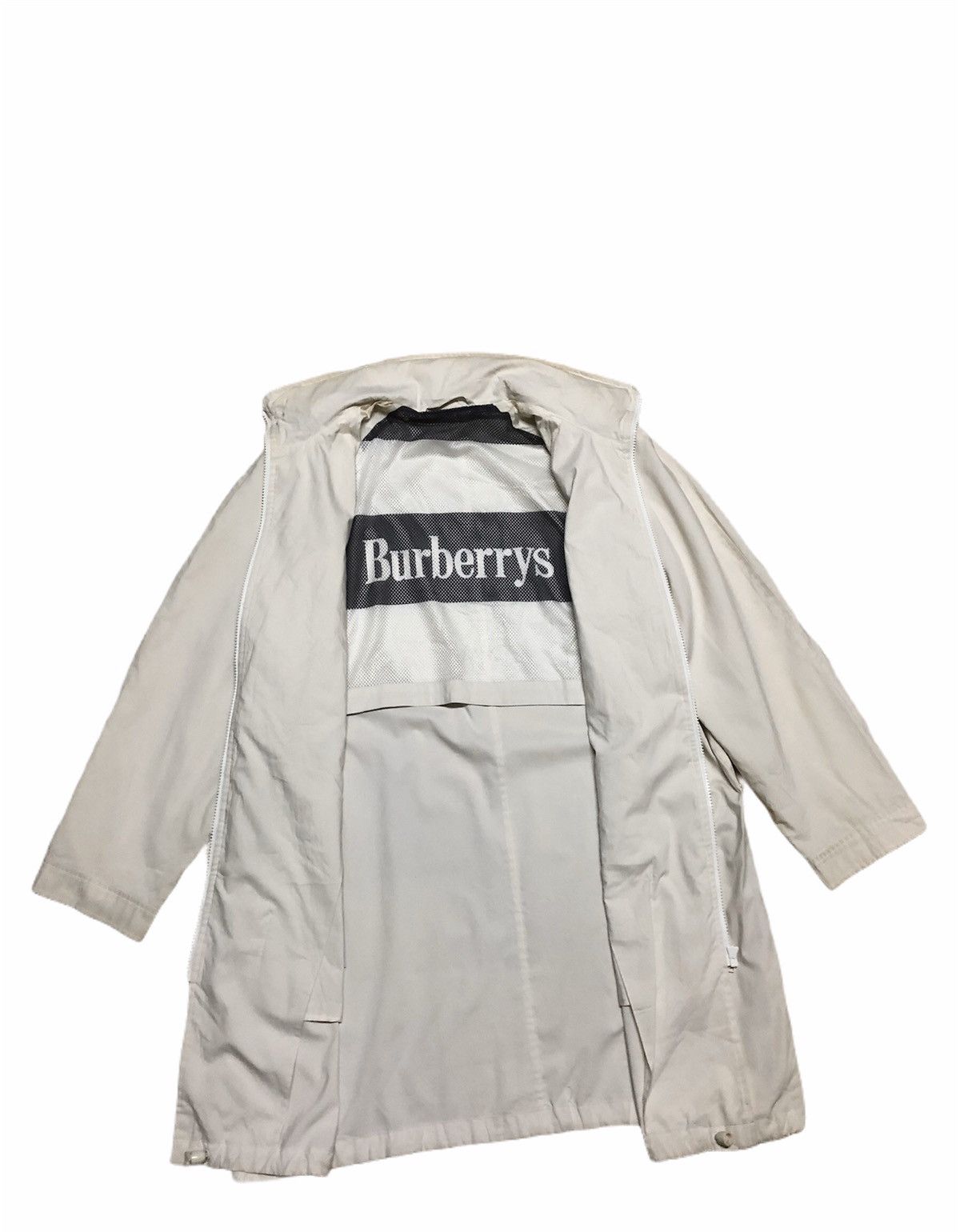 Burberry Prorsum 🔥Vintage 90’s Burberry Zipper Trench Coat All White Size US M / EU 48-50 / 2 - 3 Thumbnail