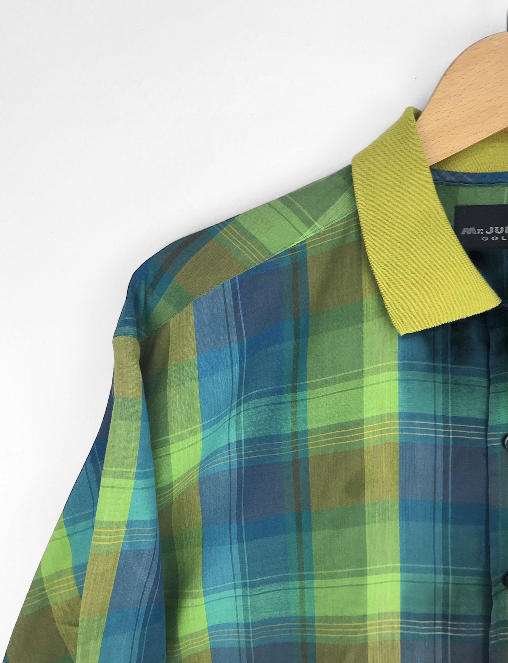 Junko Shimada × Vintage Vintage 90s MR. JUNKO Golf Checkered Shirt Size US M / EU 48-50 / 2 - 3 Thumbnail