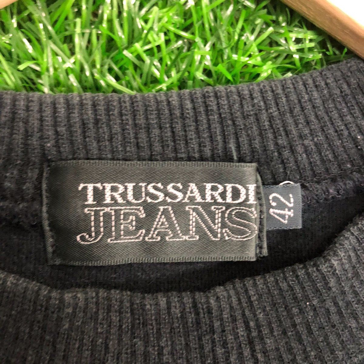 Trussardi × Vintage Vintage Trussardi Jeans Big Logo Sweatshirt Size US L / EU 52-54 / 3 - 5 Thumbnail