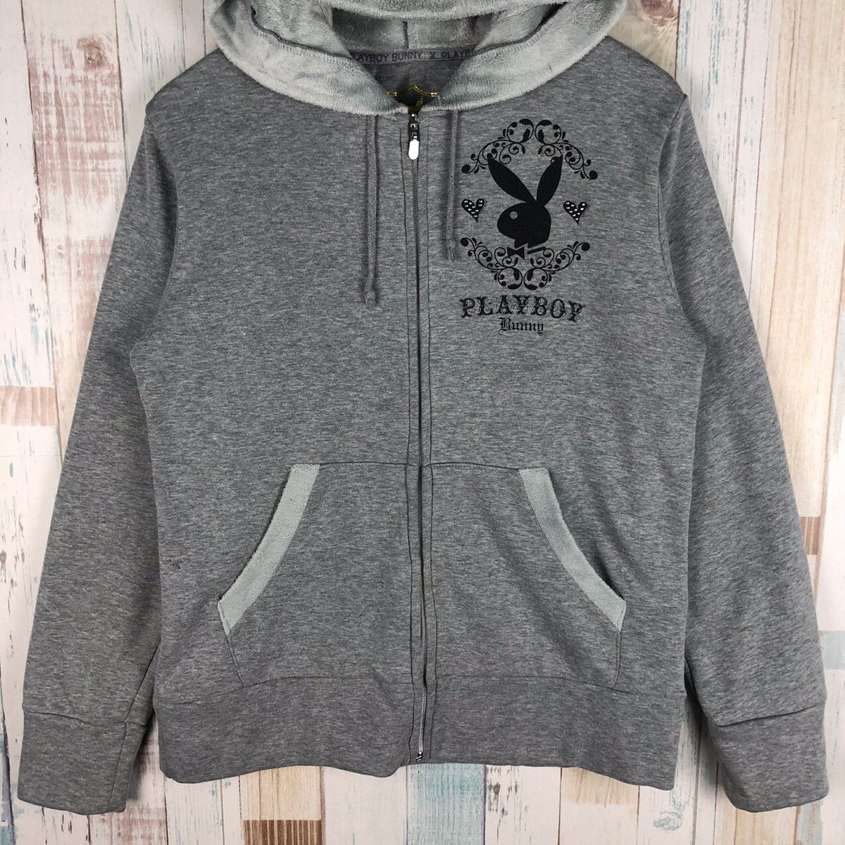 Playboy Vintage Playboy Bunny Big Logo Hoodie Zipper Size US L / EU 52-54 / 3 - 4 Thumbnail