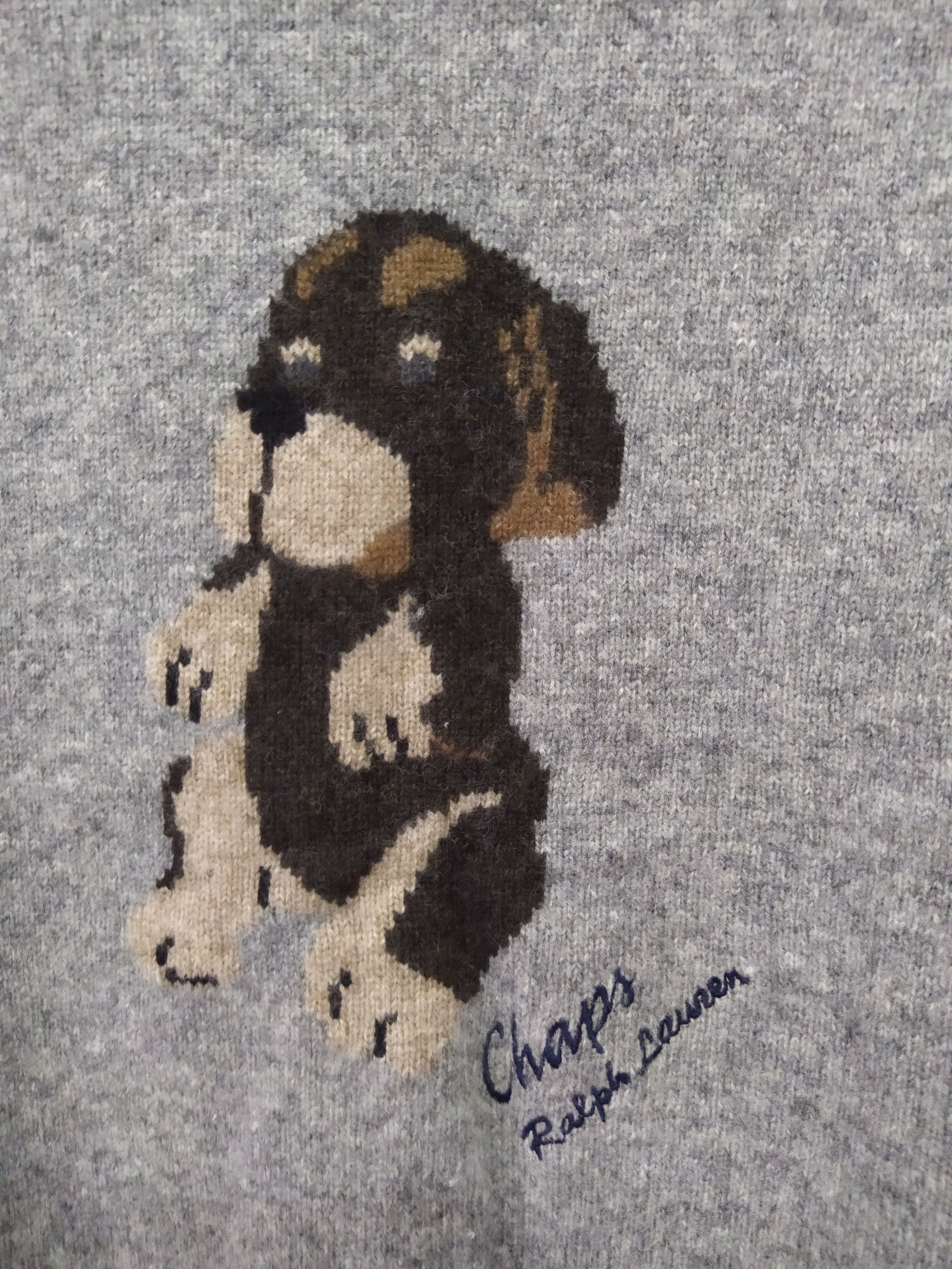 Chaps Ralph Lauren × Polo Ralph Lauren POLO RLAPH LAUREN DOG SWEATER KNITWEAR (B728) Size US M / EU 48-50 / 2 - 2 Thumbnail