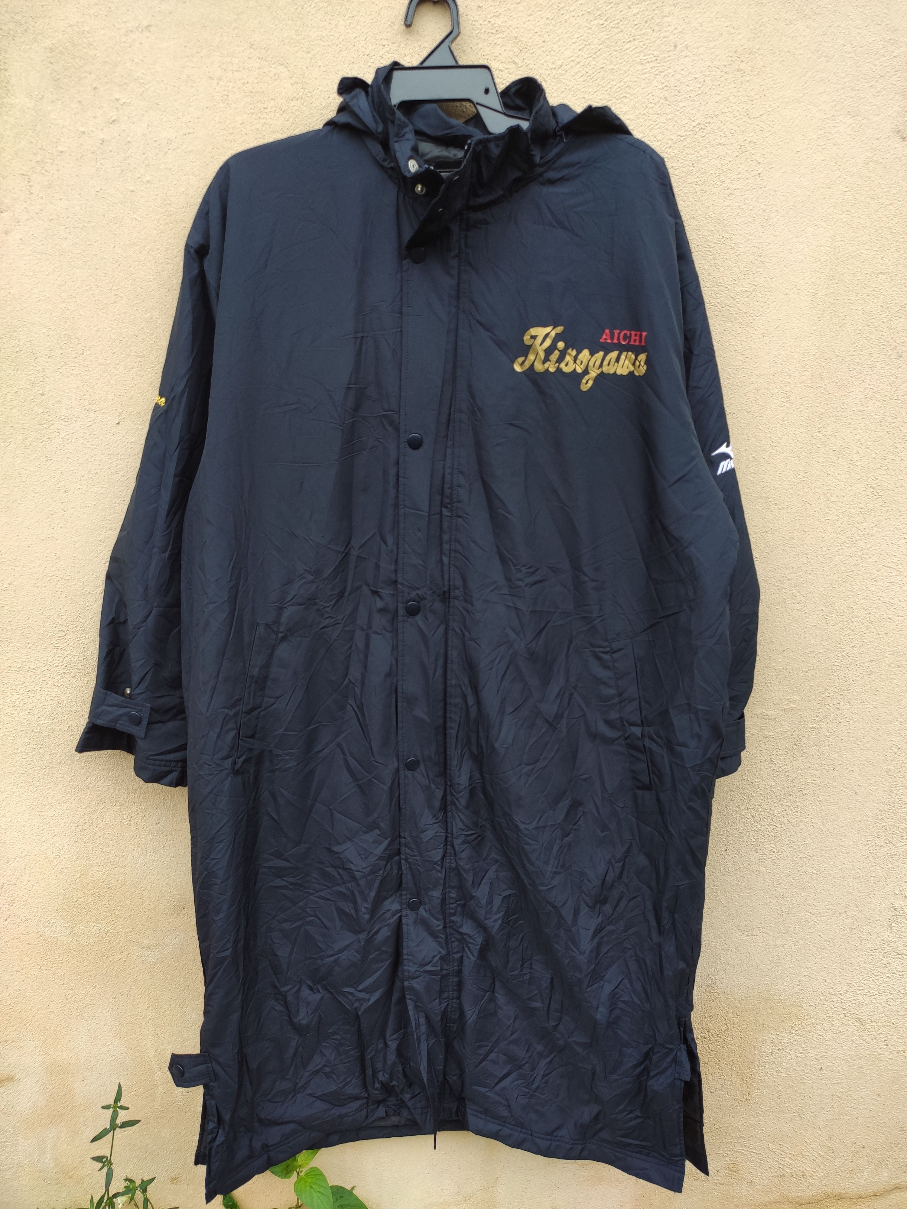 Mizuno 🔥 Mizuno Rain coat parkas long jacket raincoat big logo Size US L / EU 52-54 / 3 - 4 Thumbnail