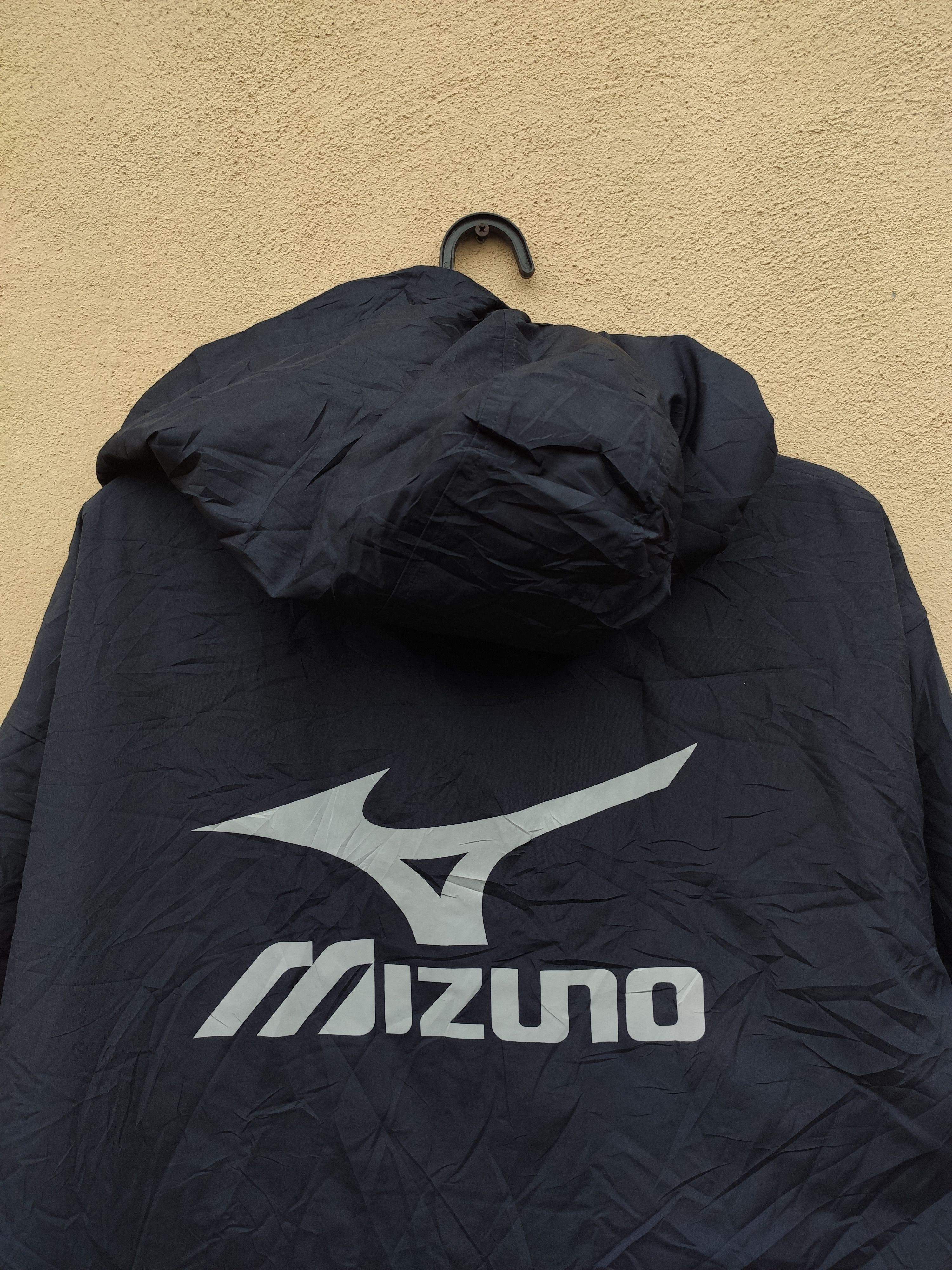 Mizuno 🔥 Mizuno Rain coat parkas long jacket raincoat big logo Size US L / EU 52-54 / 3 - 2 Thumbnail