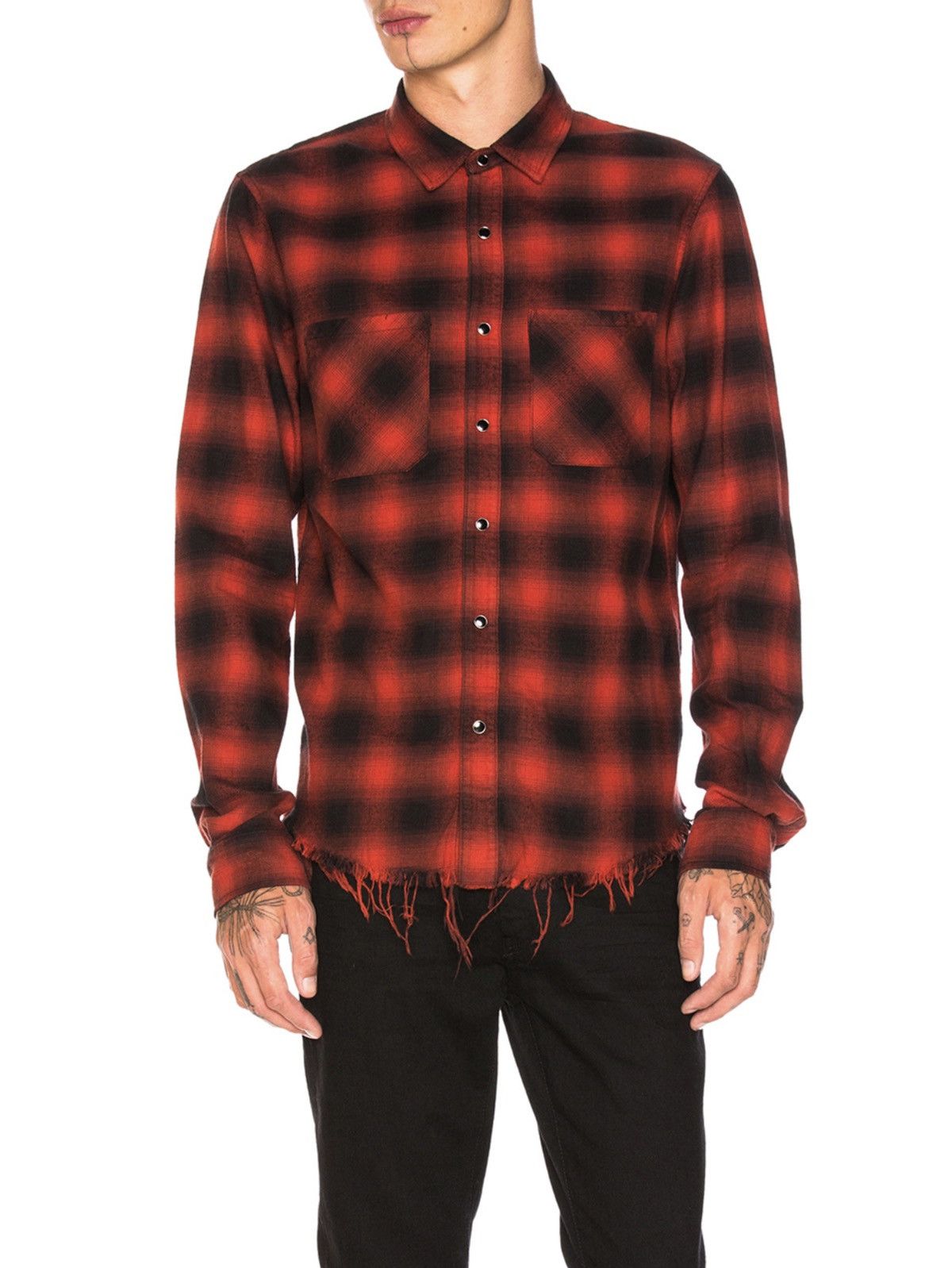 Amiri Amiri checkered distress flannel Size US L / EU 52-54 / 3 - 2 Thumbnail