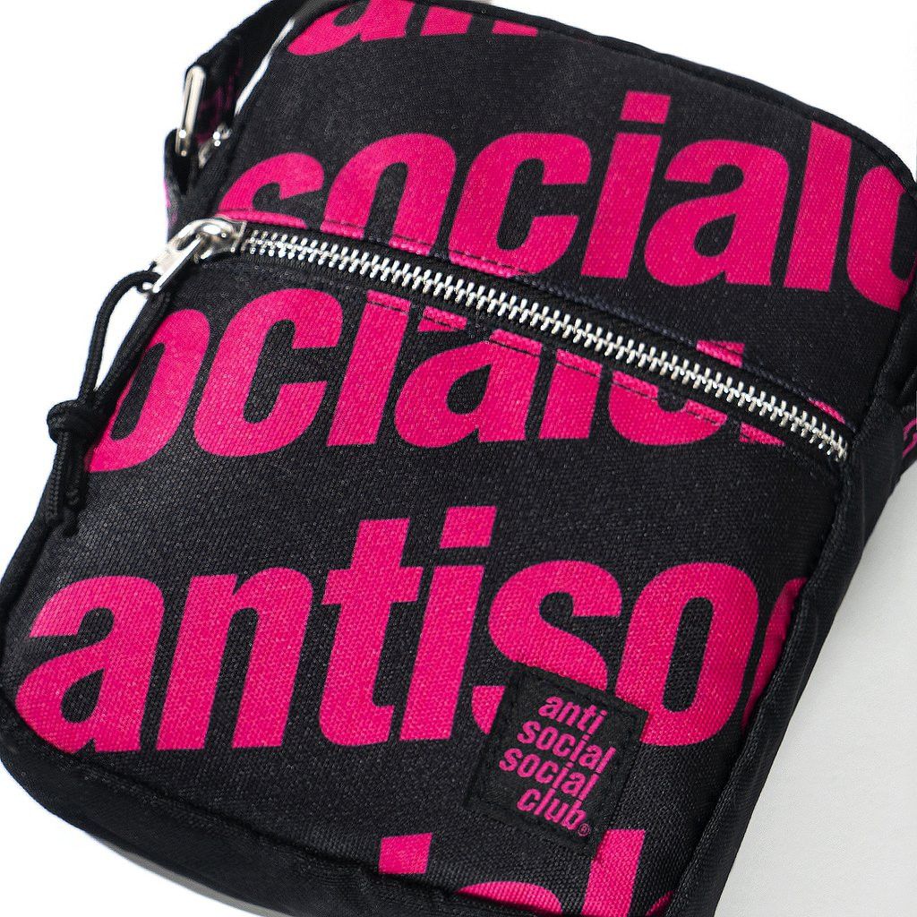 Anti Social Social Club DS Pink ASSC Belong 2 You Black Sidebag FTP KITH BAPE KAWS Size ONE SIZE - 3 Thumbnail