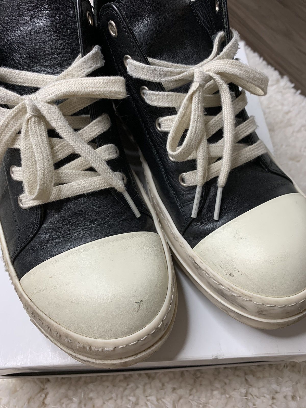 Rick Owens RICK OWENS MAINLINE RAMONES BLACK LOW E16 Size US 10 / EU 43 - 3 Thumbnail