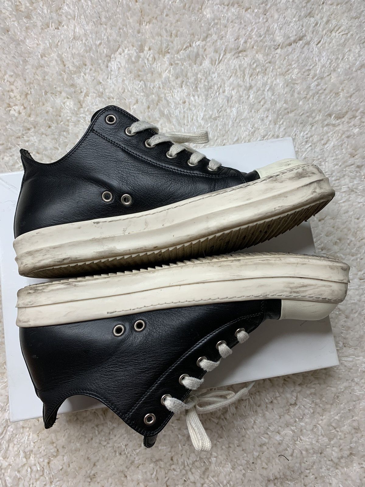 Rick Owens RICK OWENS MAINLINE RAMONES BLACK LOW E16 Size US 10 / EU 43 - 6 Thumbnail