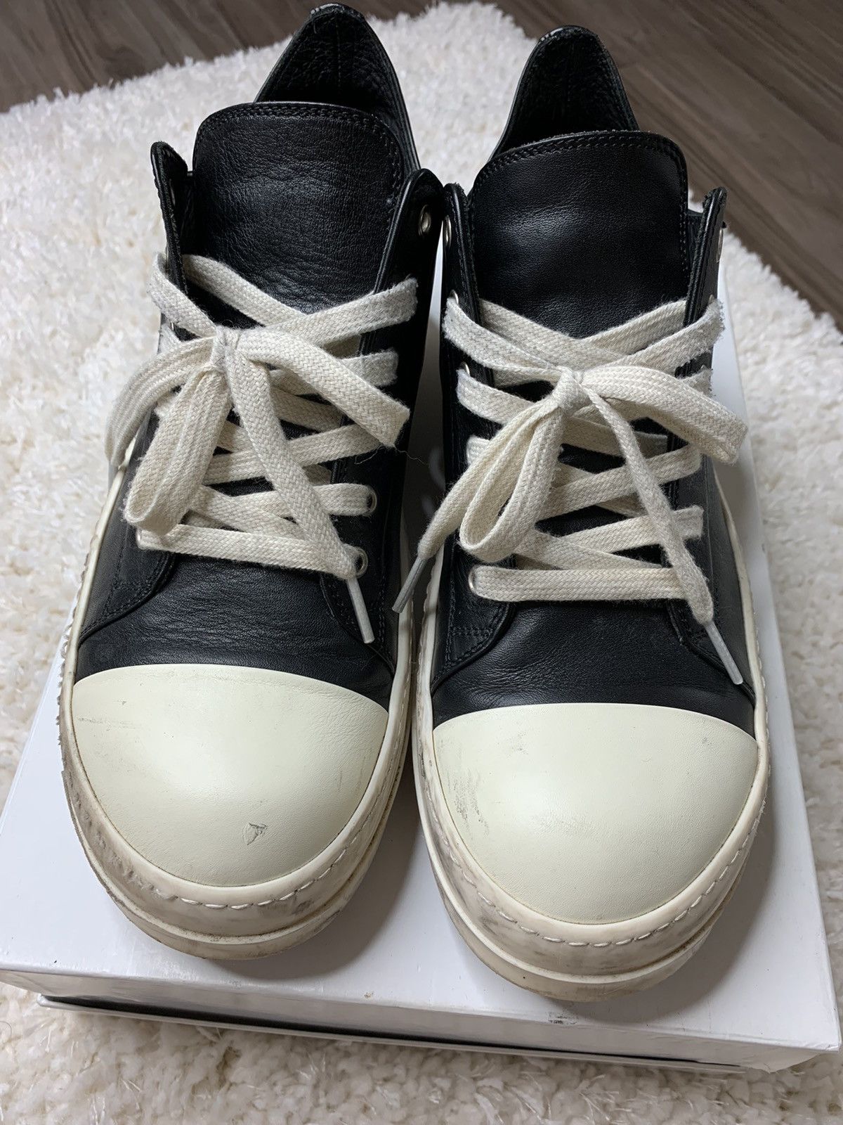 Rick Owens RICK OWENS MAINLINE RAMONES BLACK LOW E16 Size US 10 / EU 43 - 4 Thumbnail