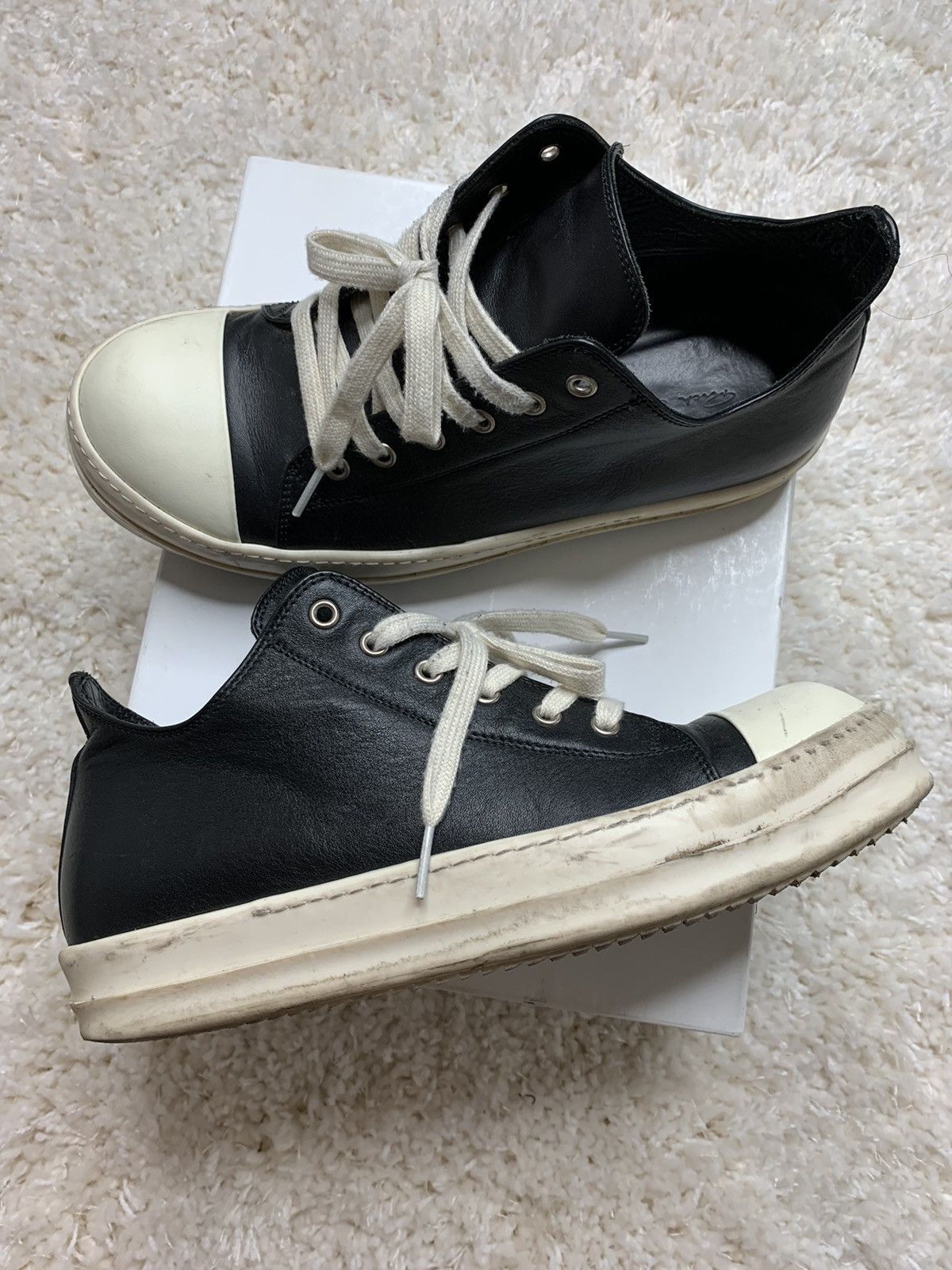 Rick Owens RICK OWENS MAINLINE RAMONES BLACK LOW E16 Size US 10 / EU 43 - 1 Thumbnail
